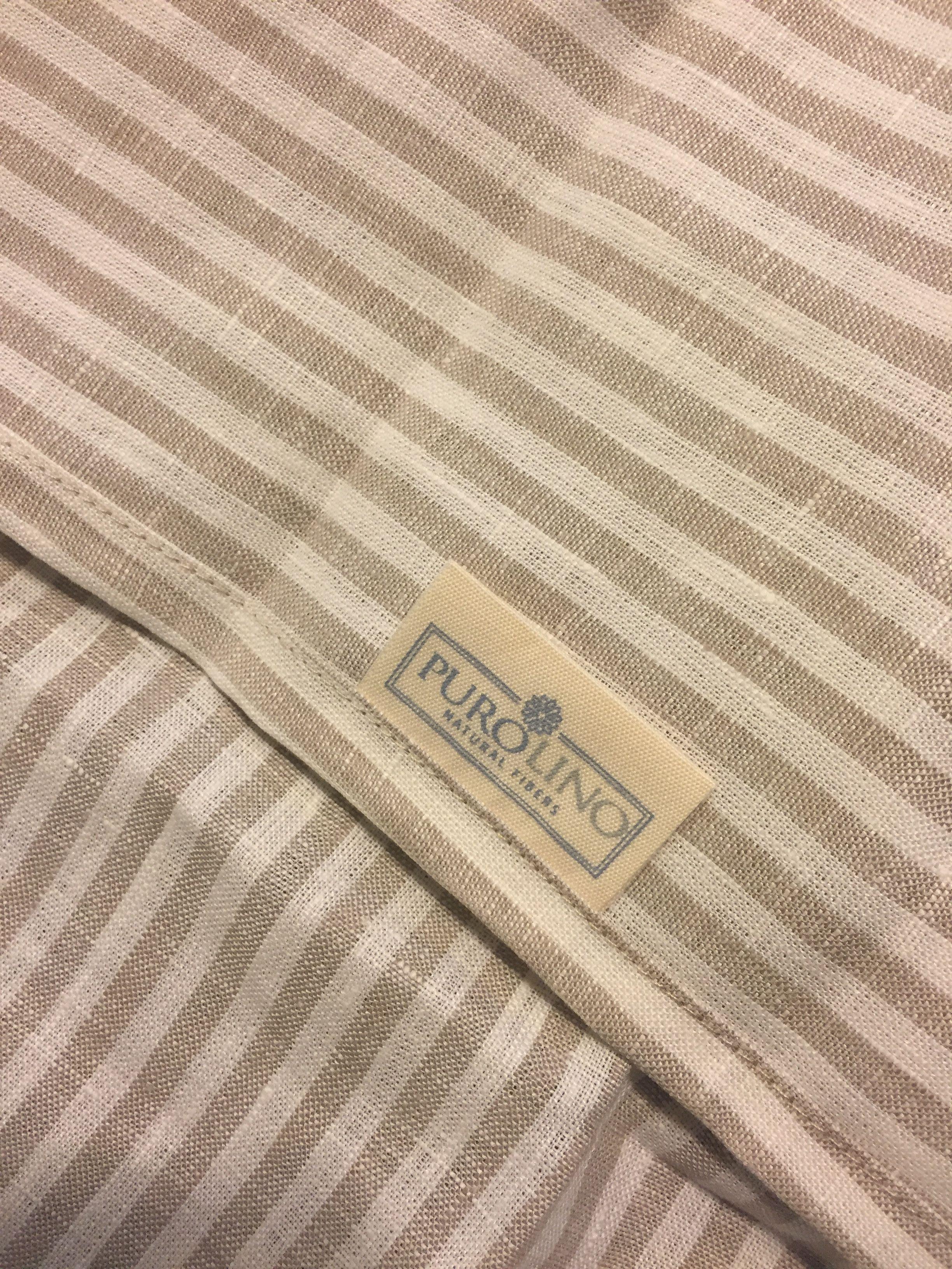 Mantel cuadrado rayas natural lino 230x230-0