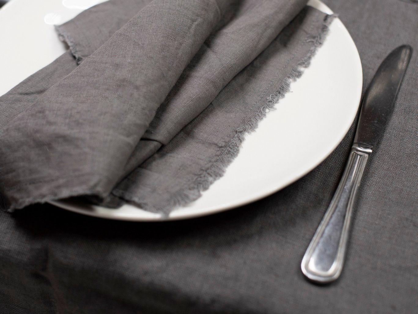 Servilletas rusticos de lino gris 45x45-2