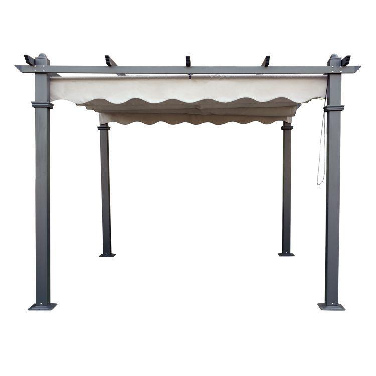 Gazebo Roma Aluminio Retractil 3.4 X 3.4mts-1