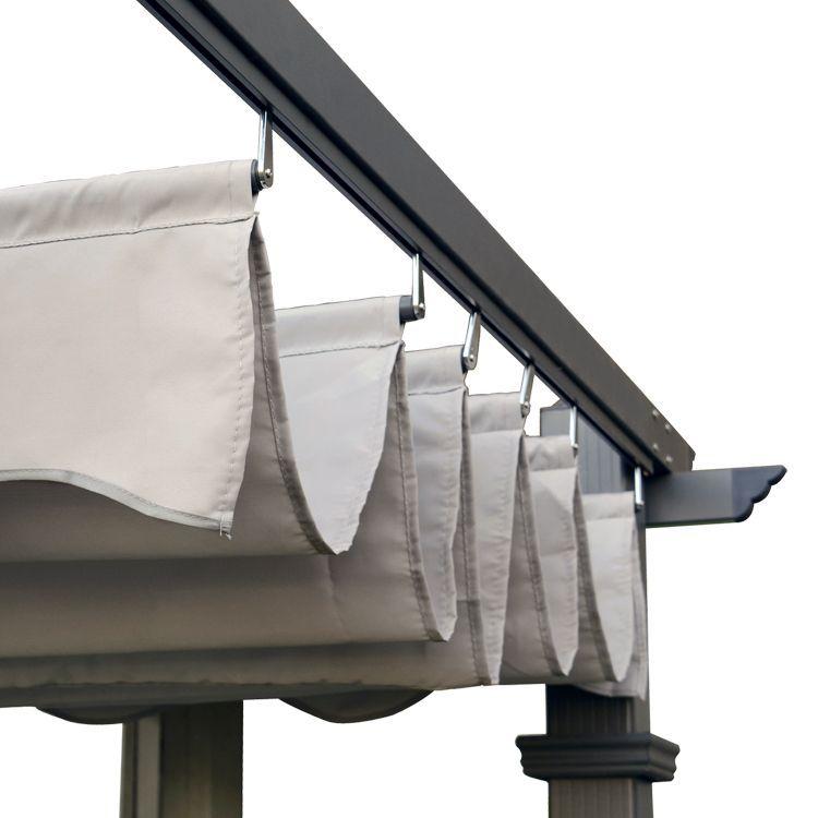 Gazebo Roma Aluminio Retractil 3.4 X 3.4mts-2