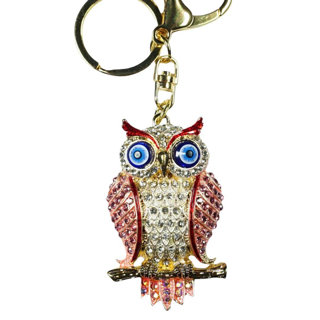 Llavero Buho Solitarios en Cristales Aj23-0