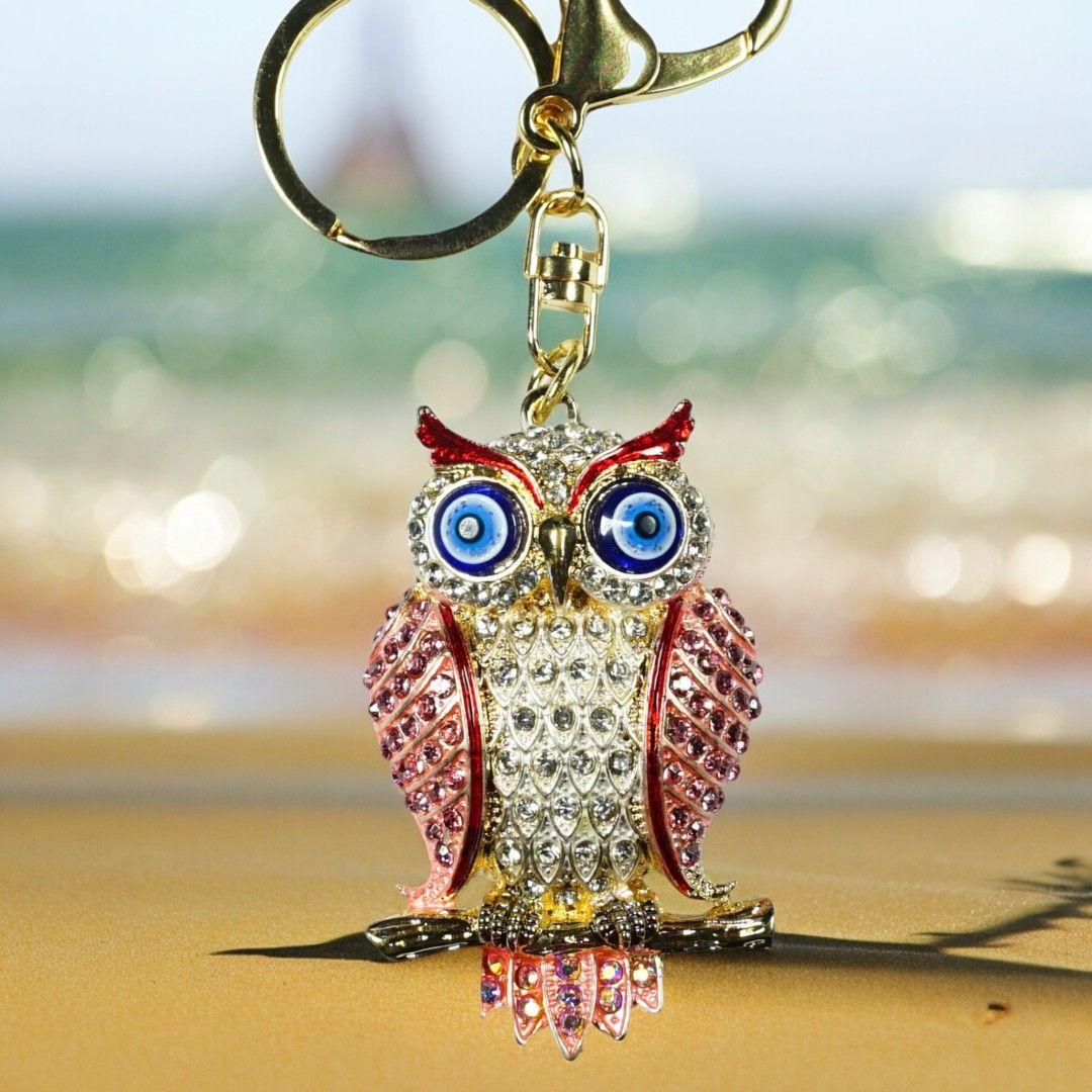 Llavero Buho Solitarios en Cristales Aj23-2