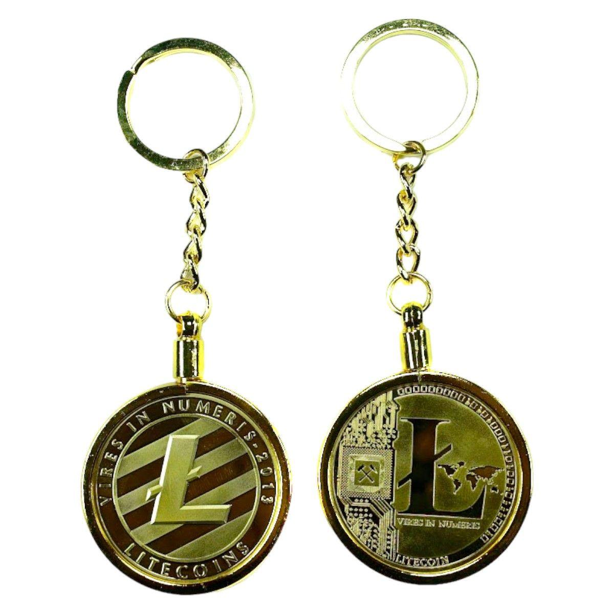 Llavero Litecoin Gold  De Lujo. Aj50-2