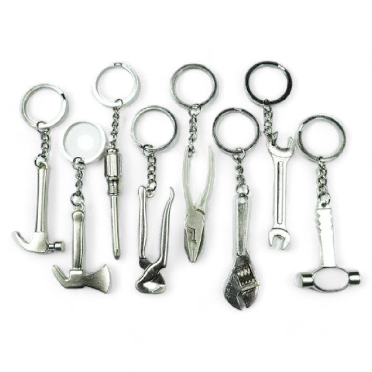 Juego 8 Llaveros Herramientas Metalicas Movimiento Am97-1