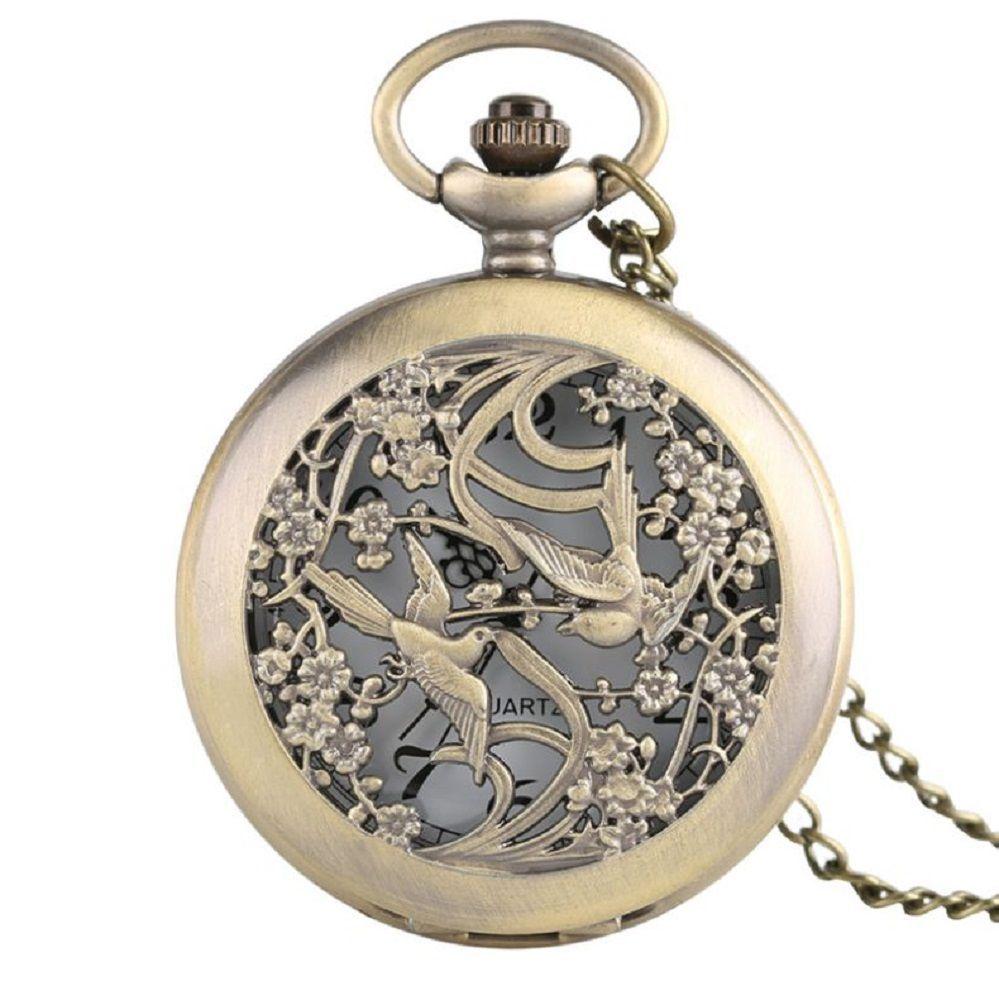 Reloj Bolsillo Vintage Bird Quartz Al23-0