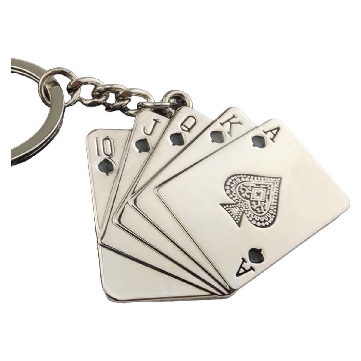 Llavero Metalico Carta Naipes Poker Jugadores An09-0
