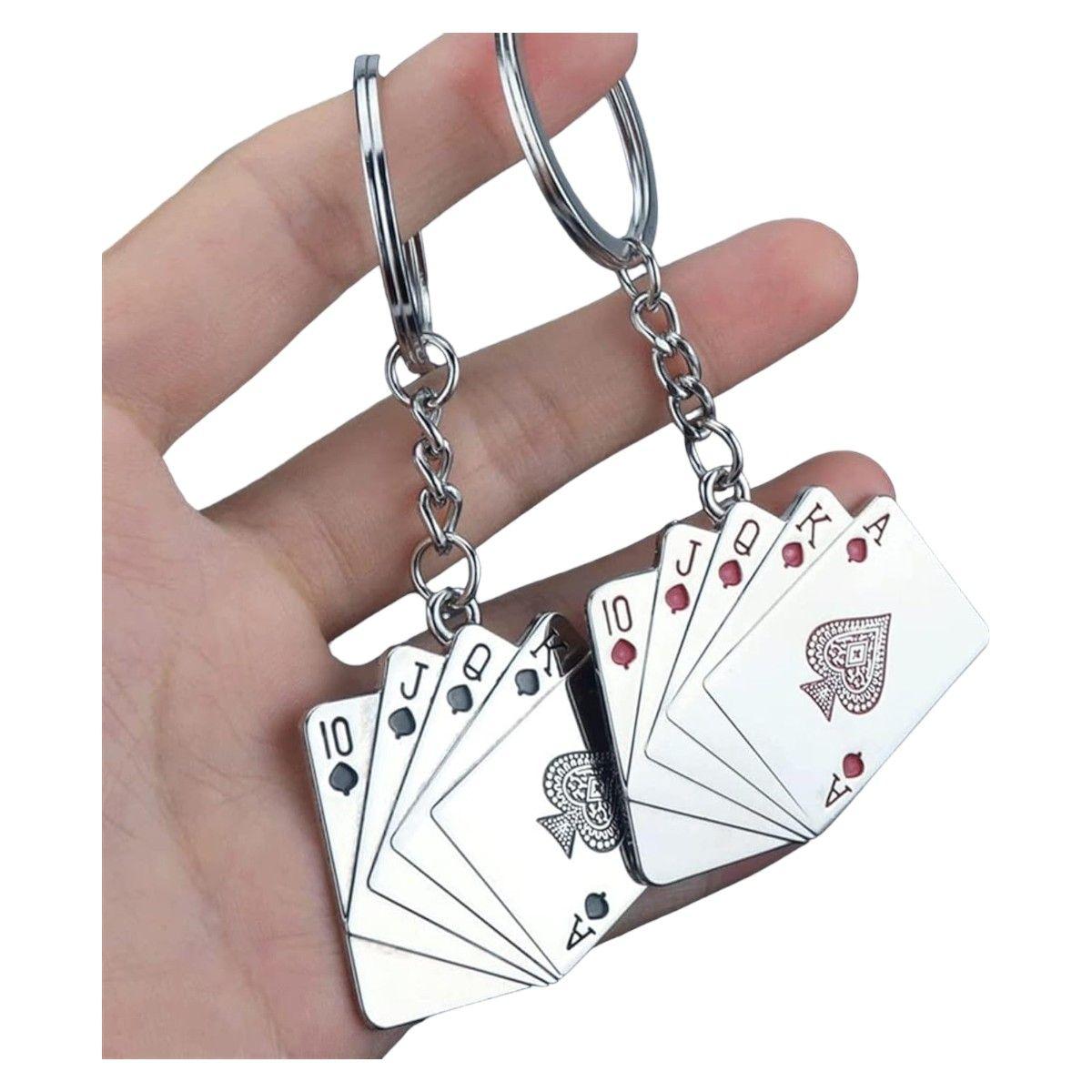 Llavero Metalico Carta Naipes Poker Jugadores An09-2