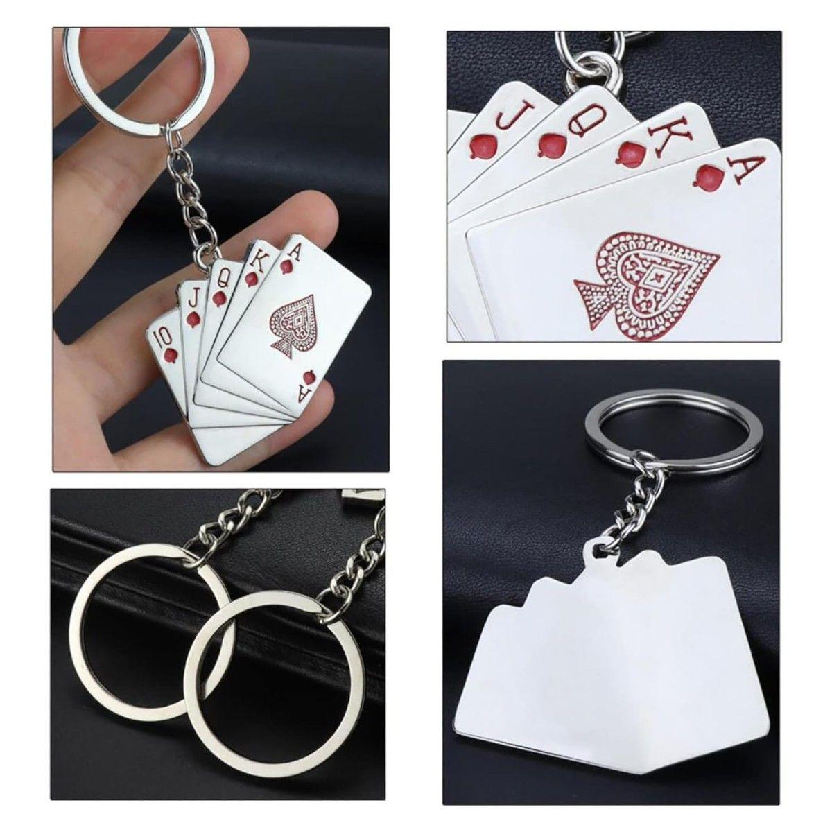 Llavero Metalico Carta Naipes Poker Jugadores An09-3