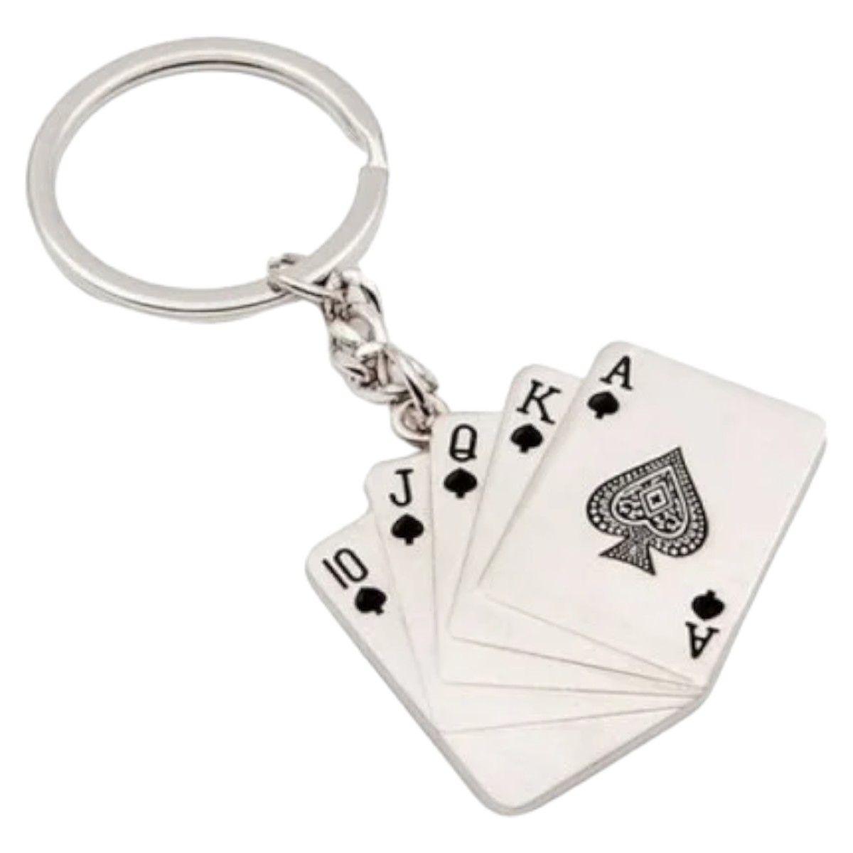 Llavero Metalico Carta Naipes Poker Jugadores An09-4