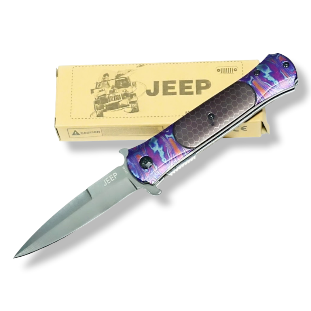 Cuchilo Asistido Jeep Ape 145 Caza Supervivencia Ai22-3