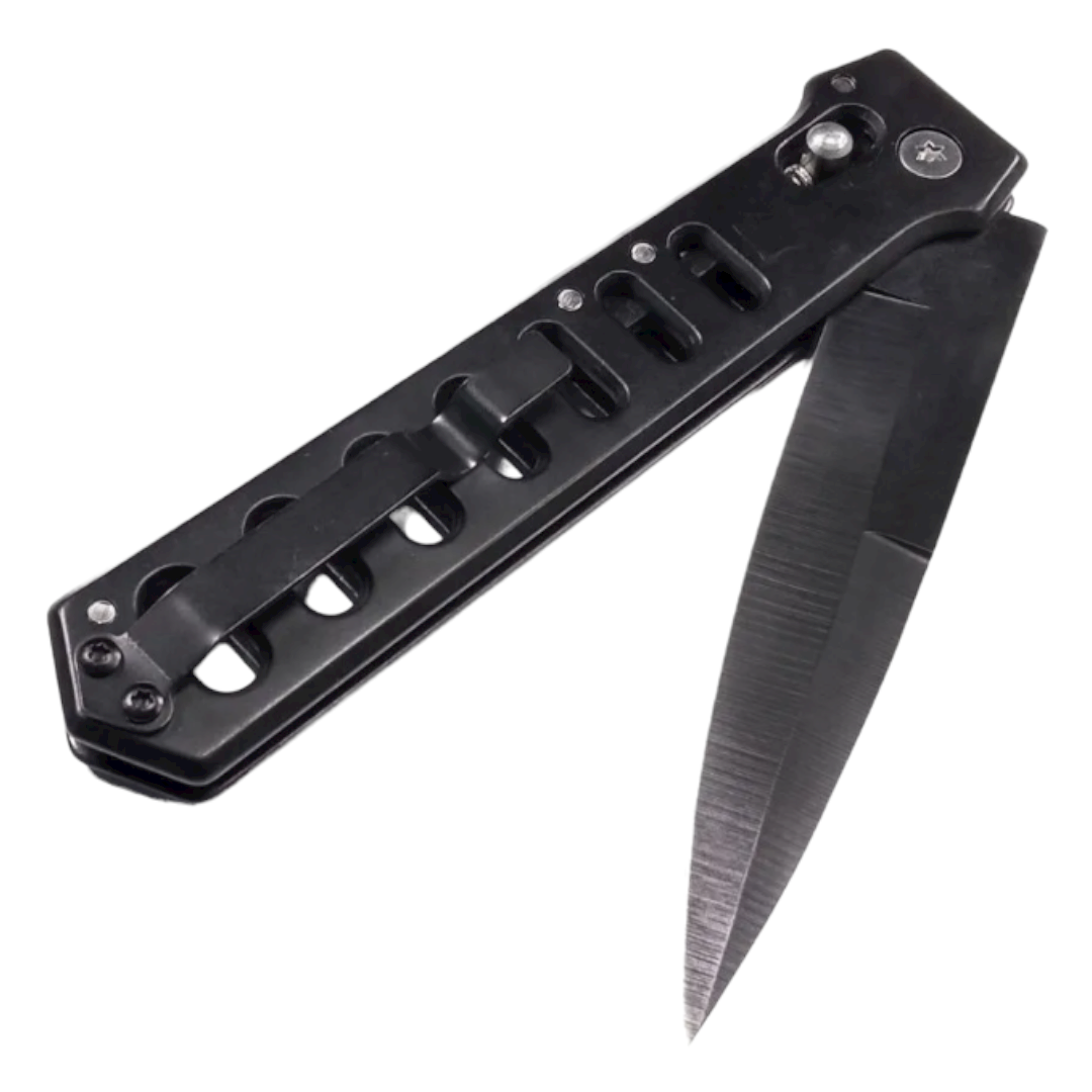 Navaja Cortapluma Asistida Black Swan Con Forro-1