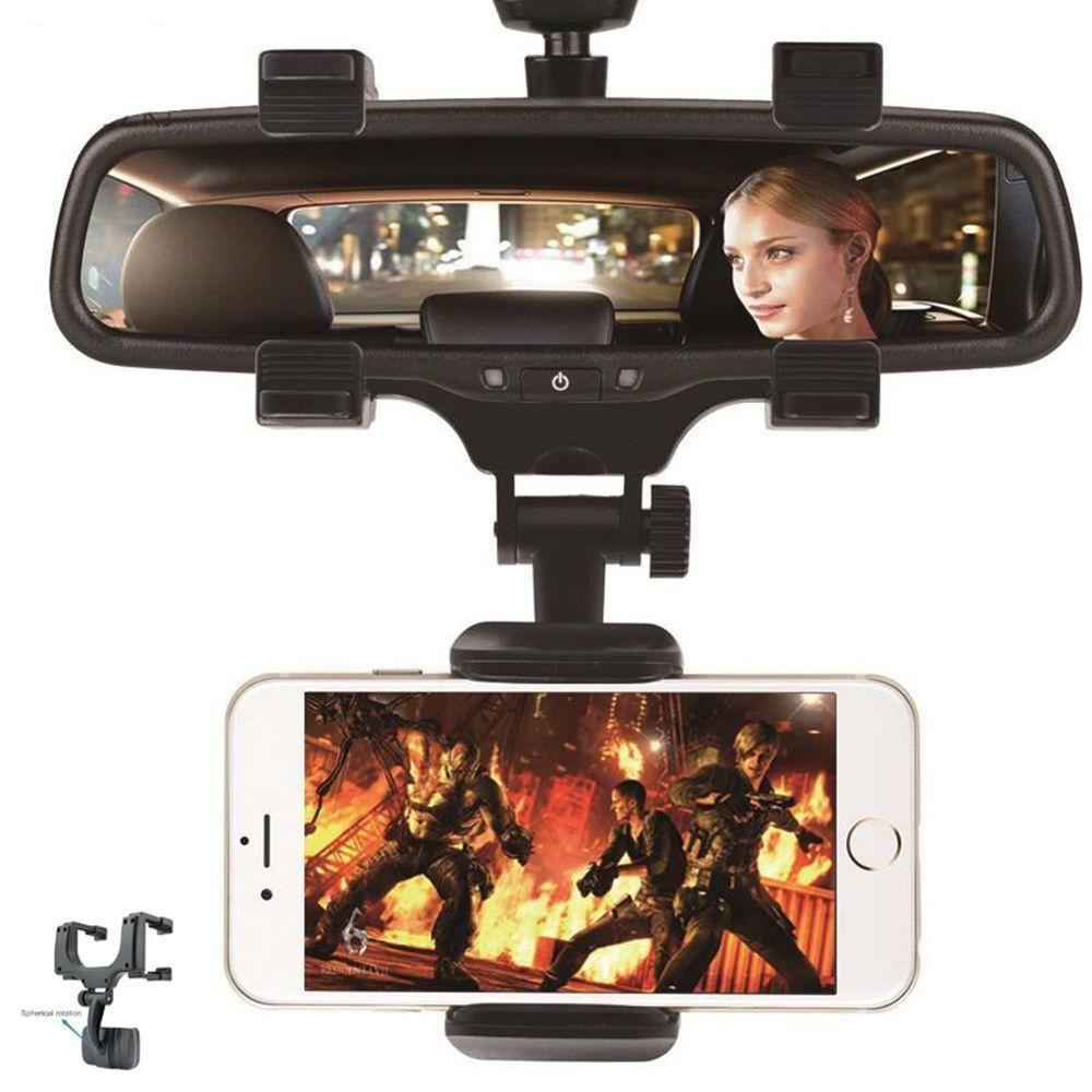 SOPORTE CELULAR AUTO PARA RETROVISOR PORTA TELÉFONO AA49-2