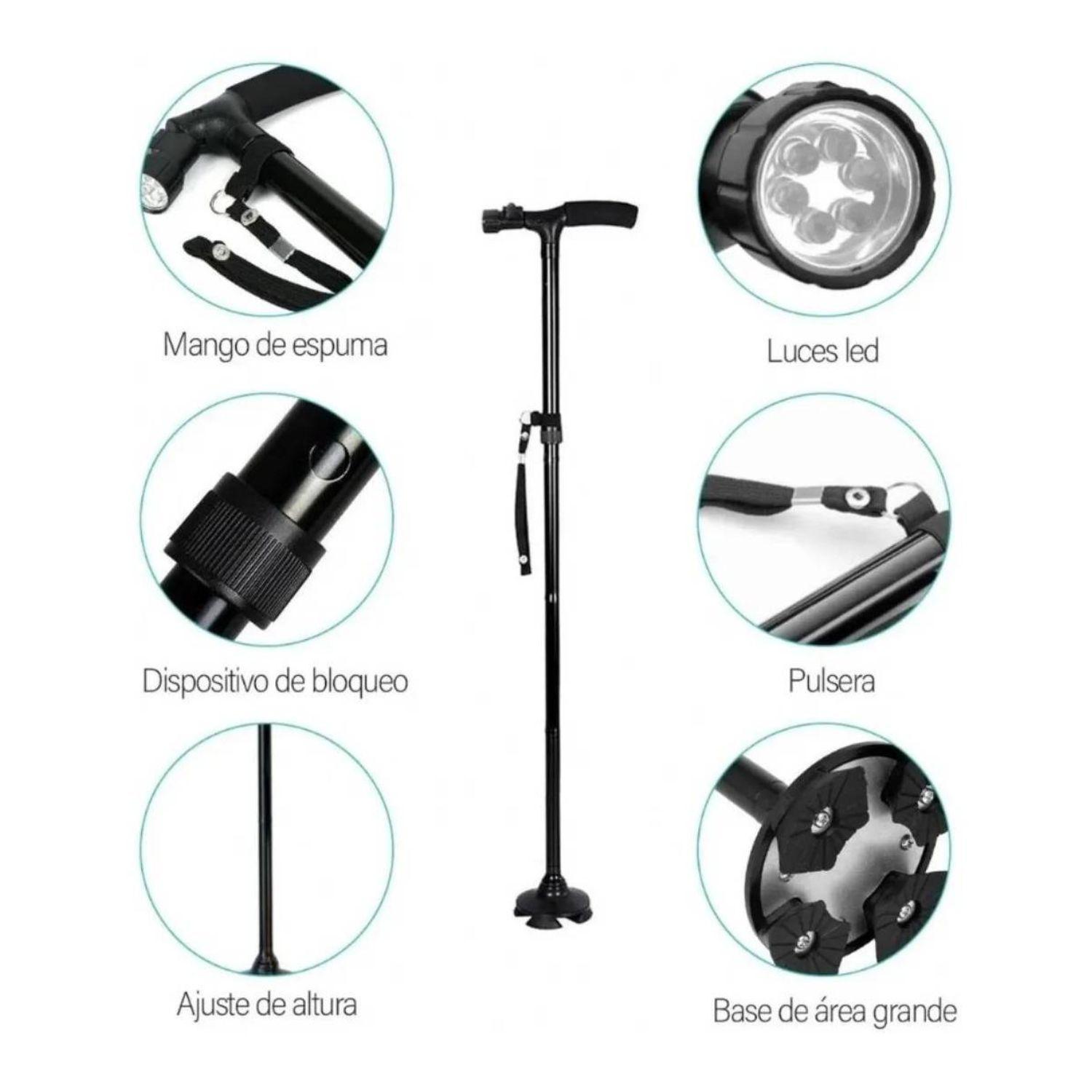 Baston ortopedico PLegable Linterna Mx33-3