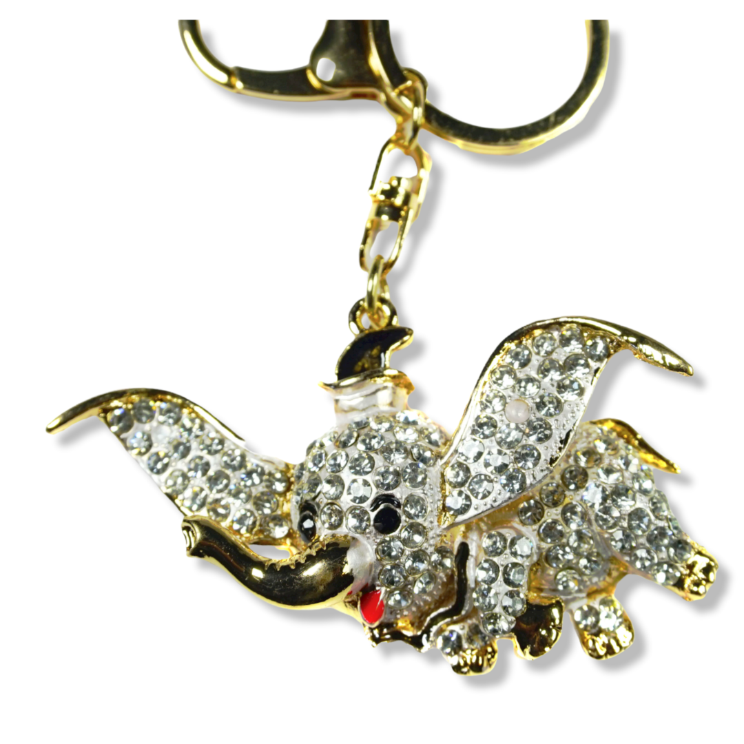 LLAVERO DUMBITO INCRUSTACIONES CRISTALES EN COLORES  AJ34-3