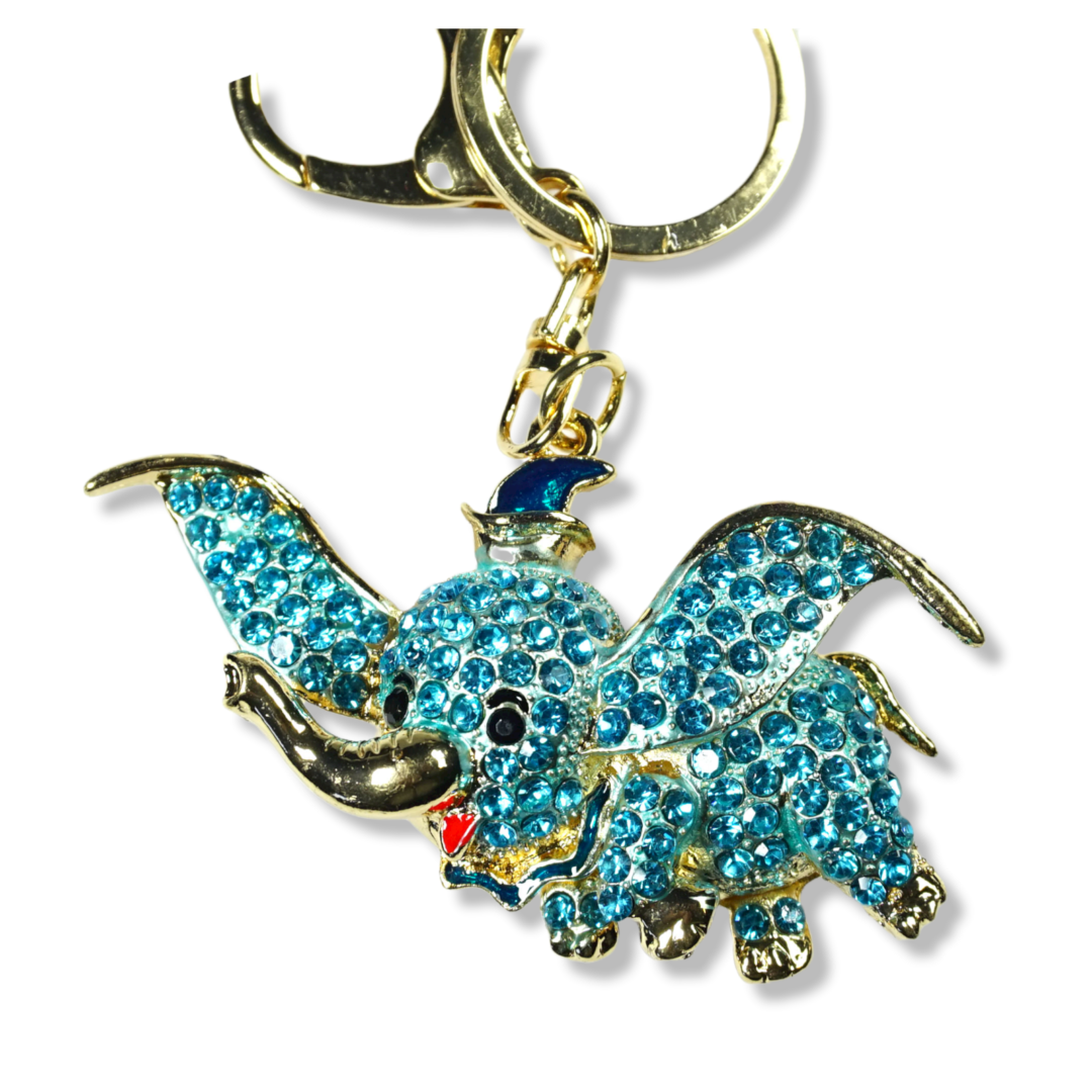 LLAVERO DUMBITO INCRUSTACIONES CRISTALES EN COLORES  AJ34-0