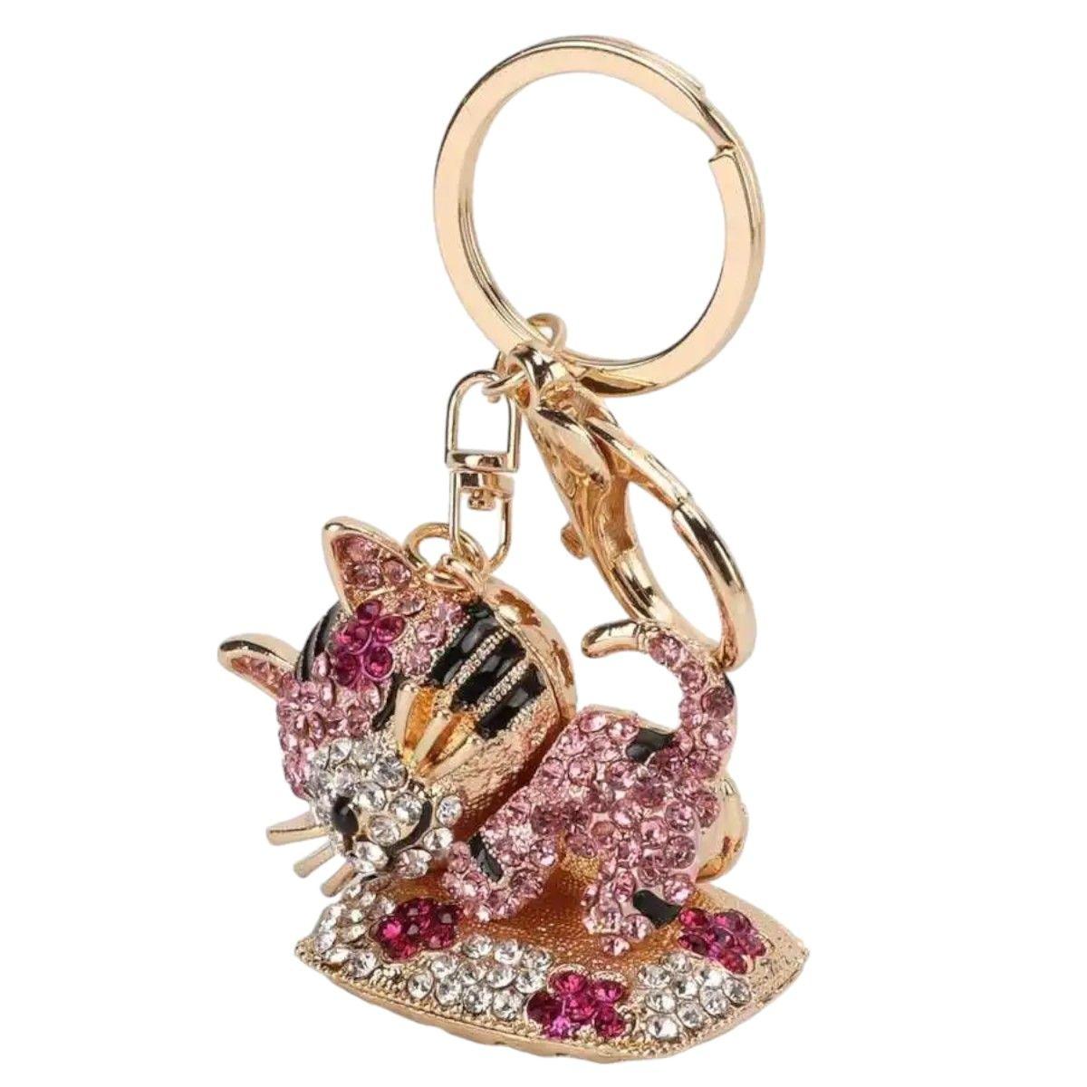 Llavero Gatito Dormilon Cristales  Aj54-1