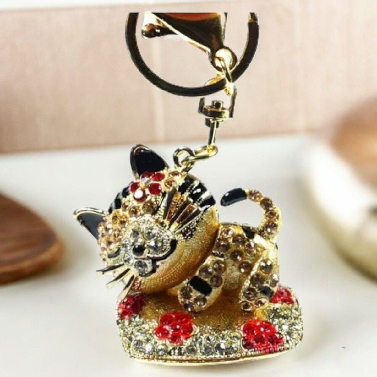 Llavero Gatito Dormilon Cristales  Aj54-4