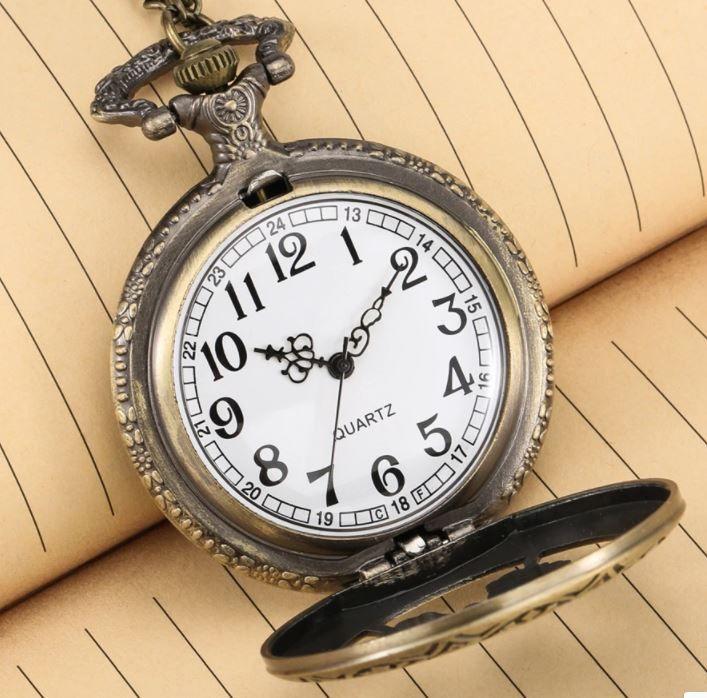 Reloj De Bolsillo retro butterfly Con Cadena AL41-10