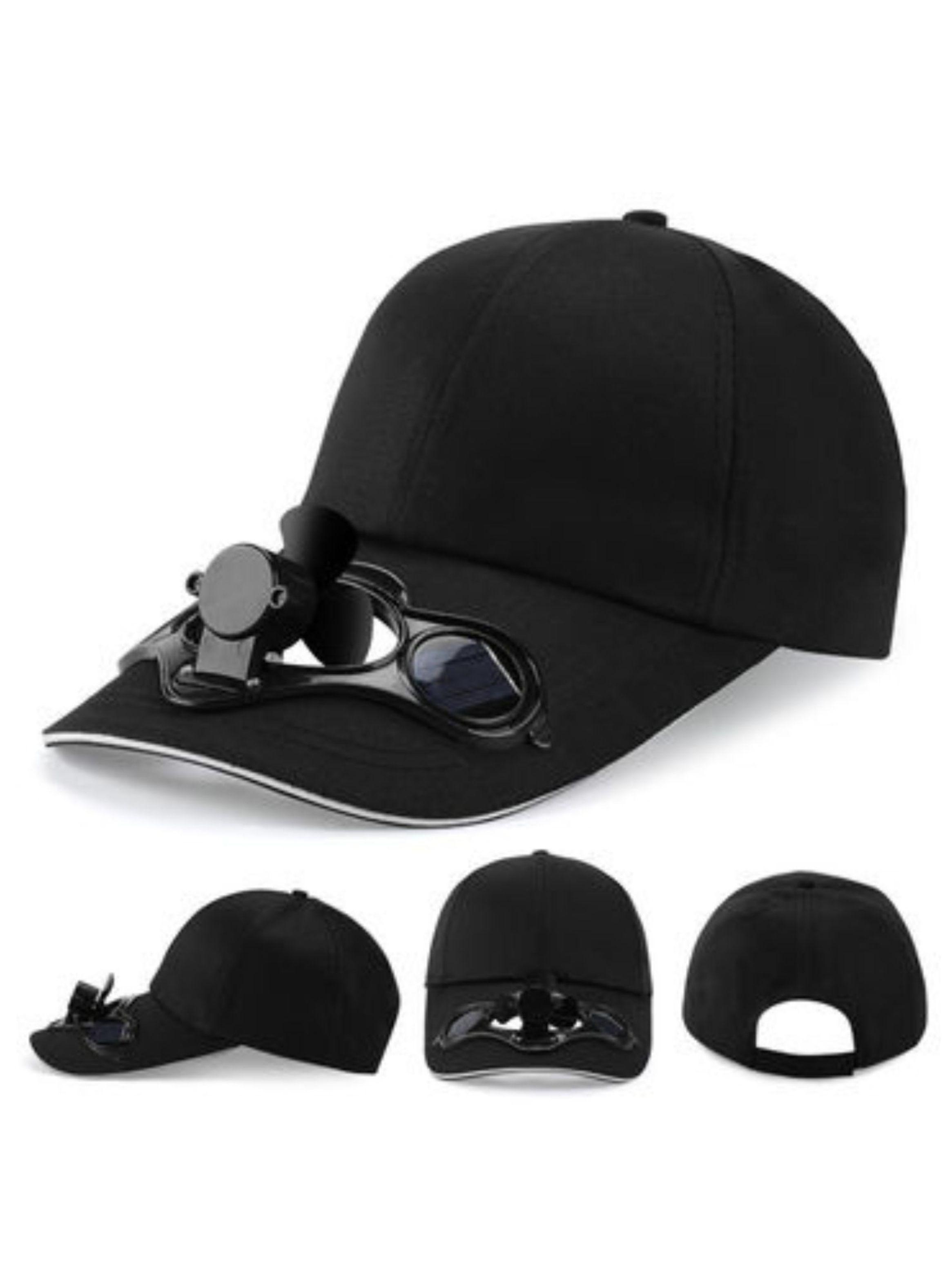 Gorra jockey ventilador solar Negro Mz63-1