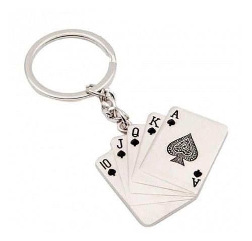 LLAVERO METALICO CARTA POKER JUGADORES AN09-0