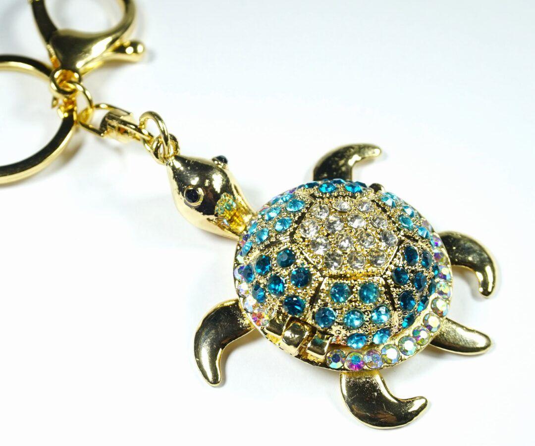 Llavero Tortuga Cristales En Colores Ak14-3