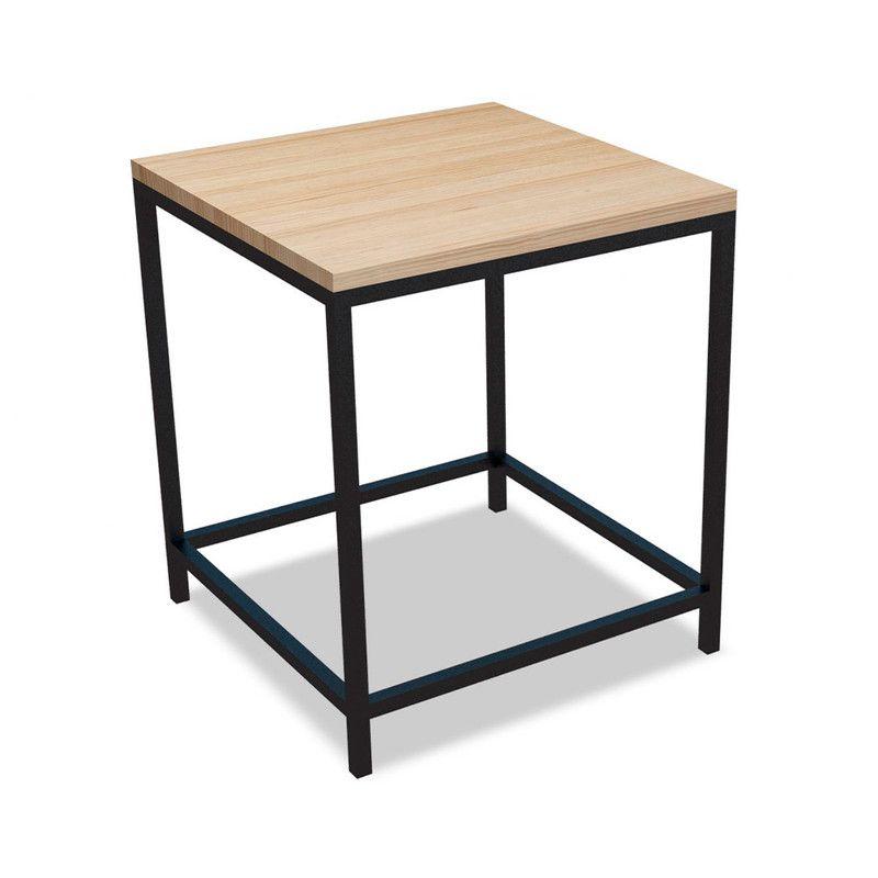 Mesa Lateral Rootz Fierro Madera  45x40x40-1