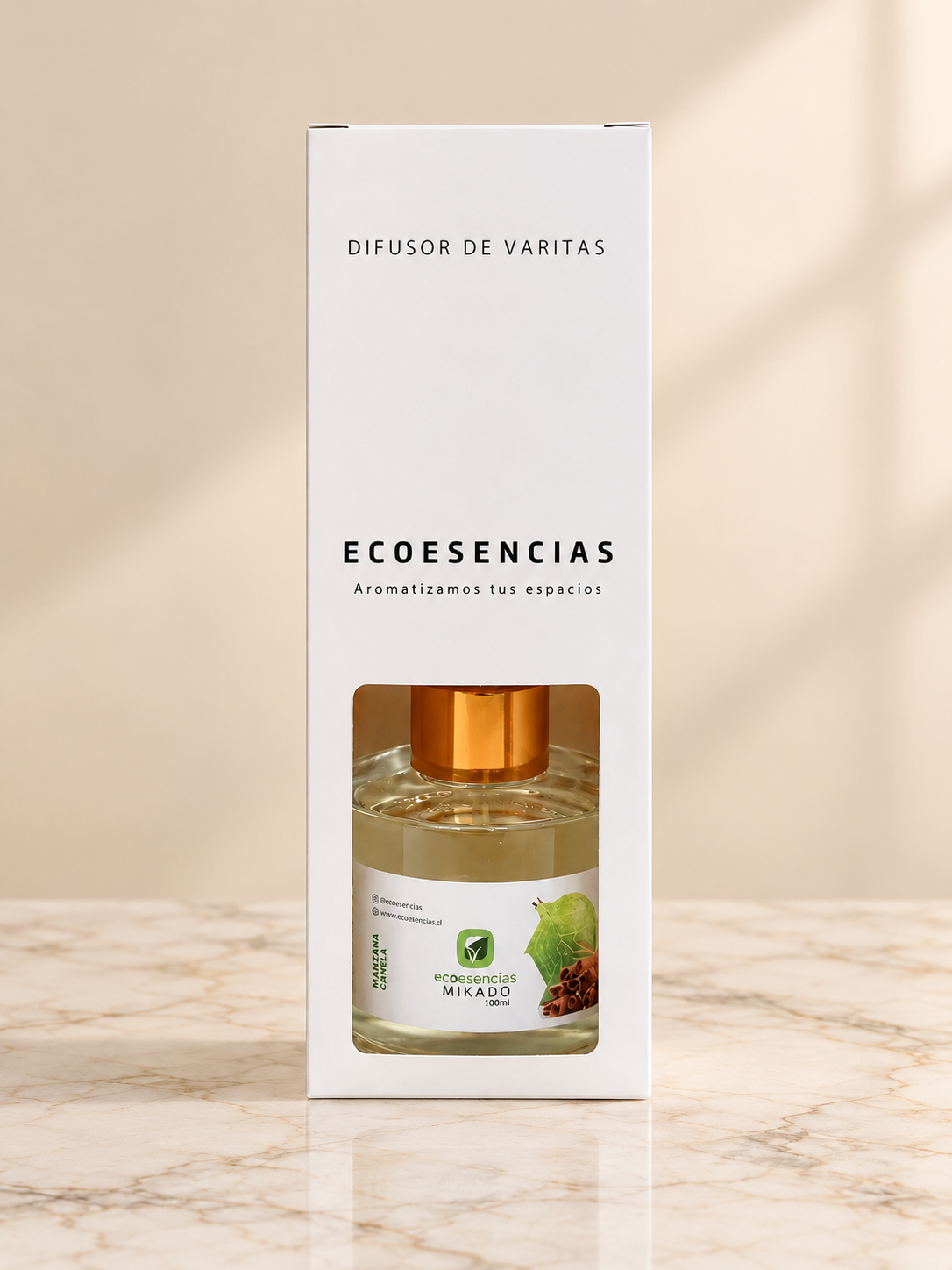 Difusor de Varitas Ecoesencias Aroma Manzana Canela 100ml-1
