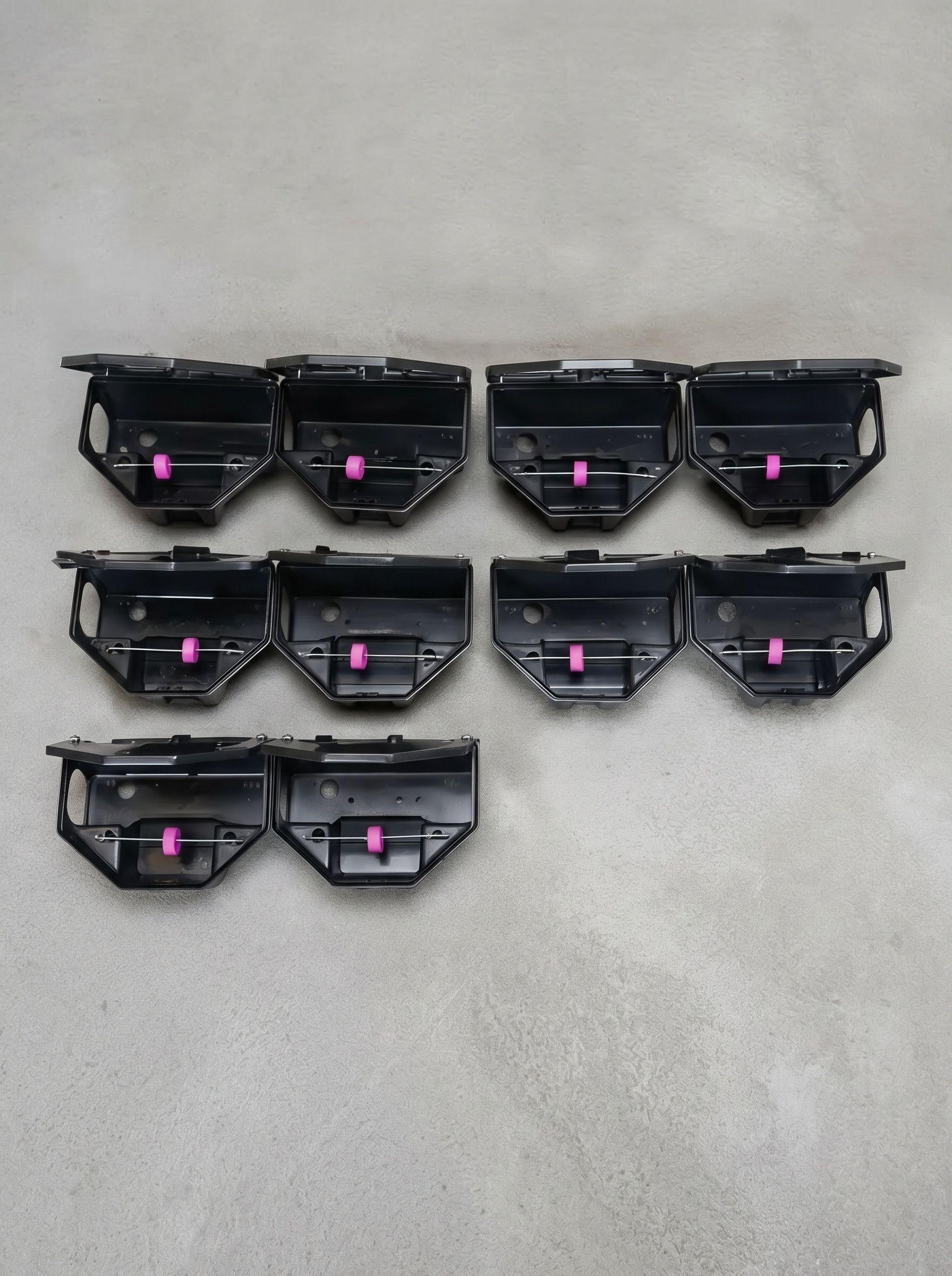 Pack 10 Cajas Portacebos Ratox Light Con Llave 10 Bloques Veneno Murin 10 Clavos 10 Sticker-4
