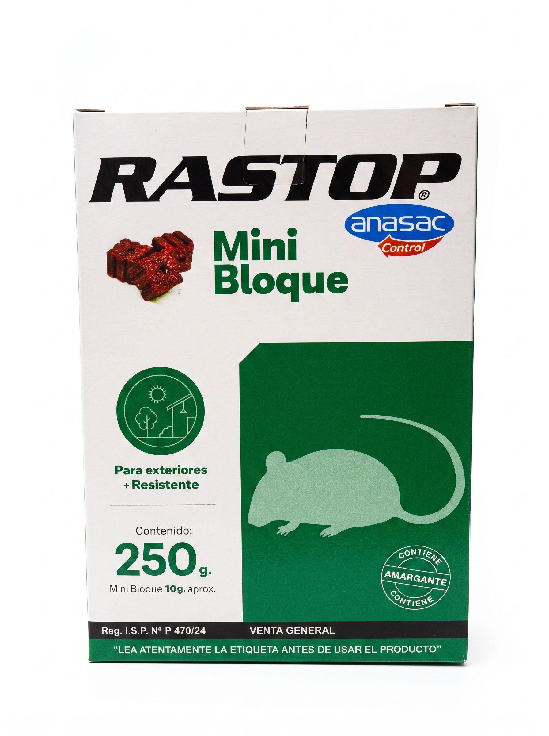 Raticida Veneno Rastop Mini Bloque 250g Ratones Y Ratas-0