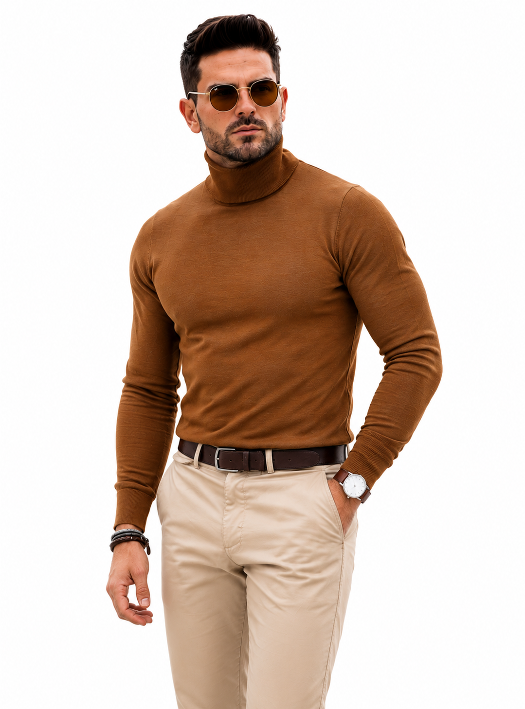 Beatle Camiseta  Con Cuello De Tortuga Para Hombre-0