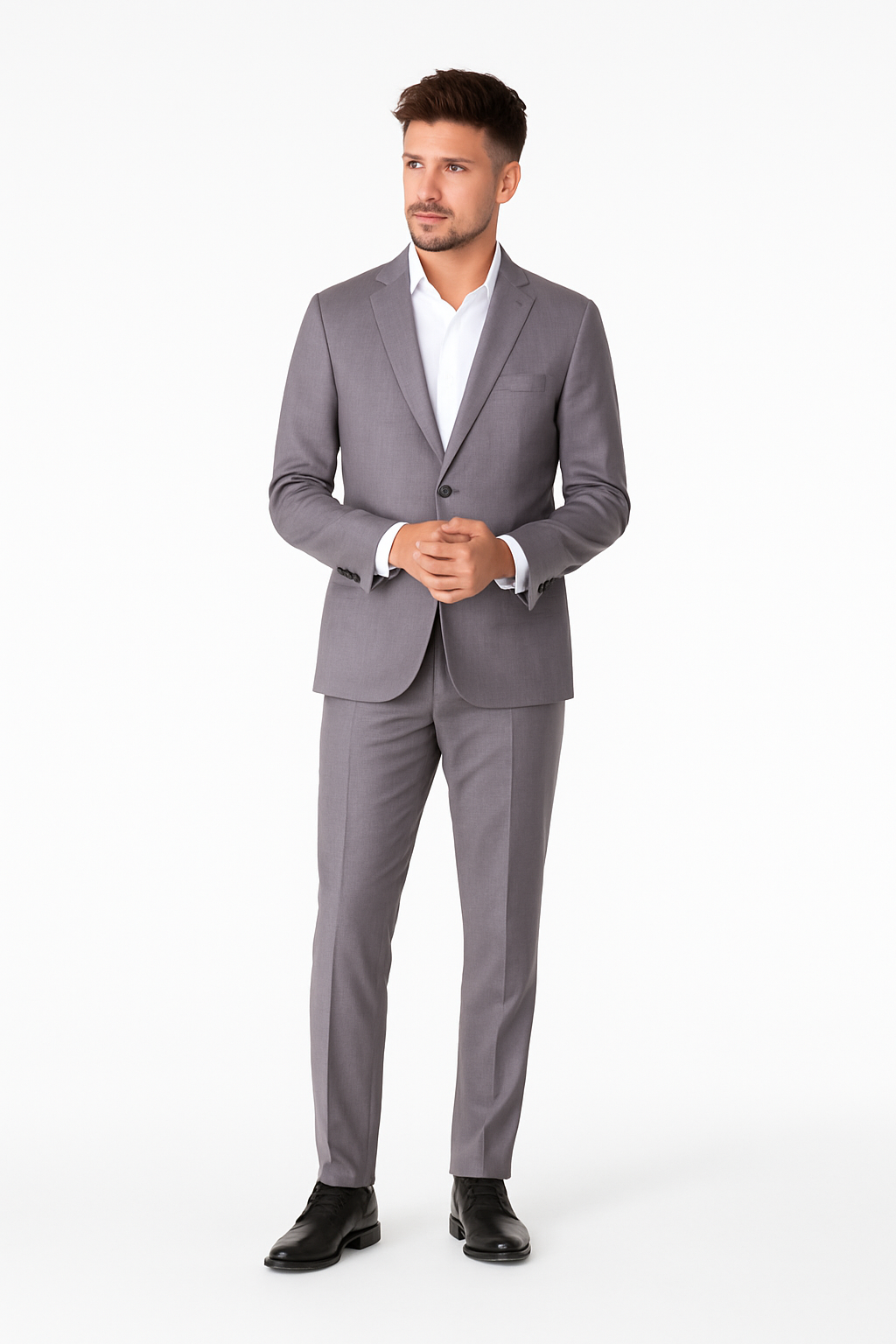 Traje Conjunto versátil gris muy atractivo-0