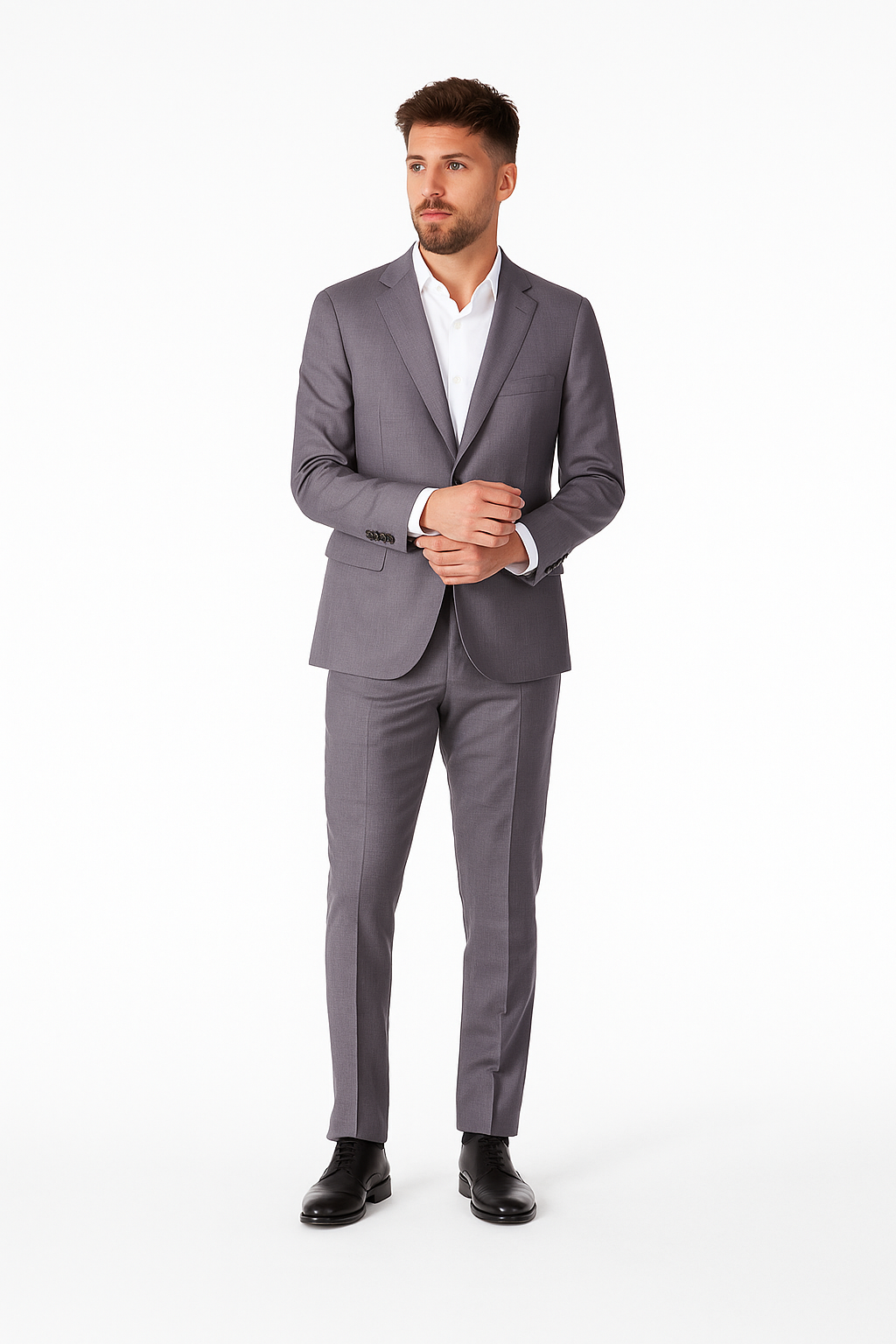 Traje Conjunto versátil gris muy atractivo-1