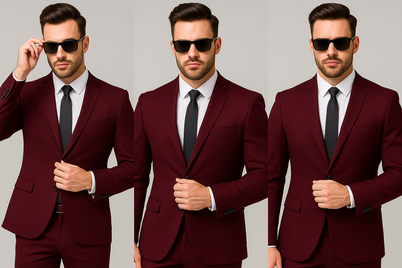 Traje Hombre 2 Piezas Slim Fit Liso - Traje Formal Elegante para Matrimonio, Evento y Oficina -1