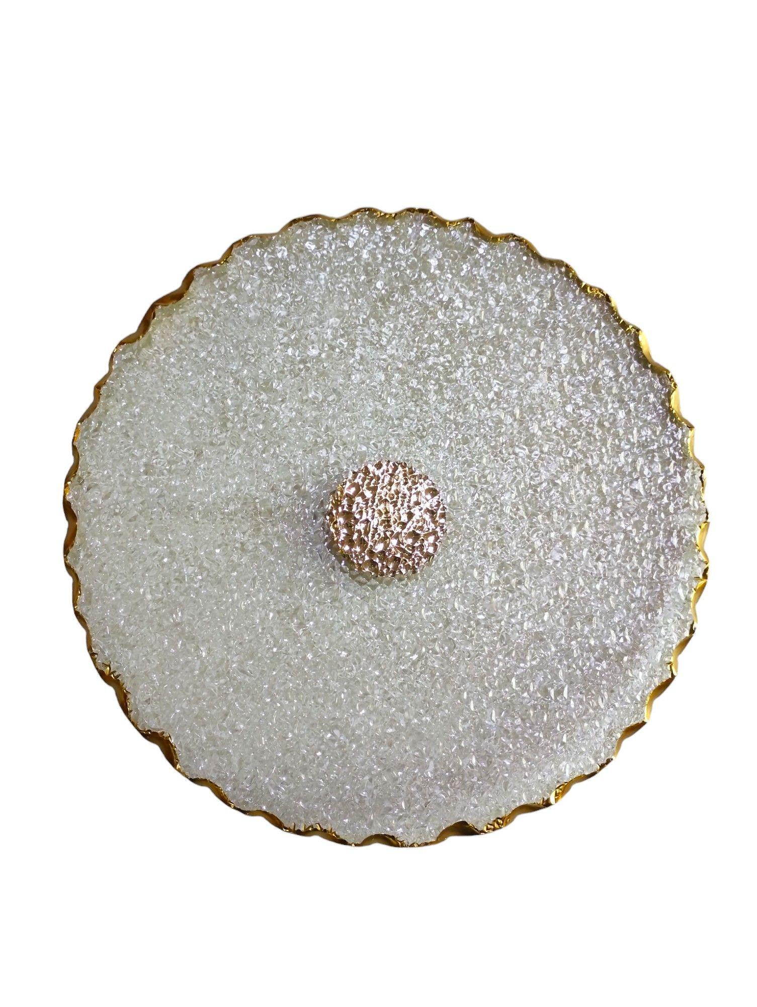 Elegante Alzador & Exhibidor para Pasteles de Vidrio y Metal 22cm Diá-3