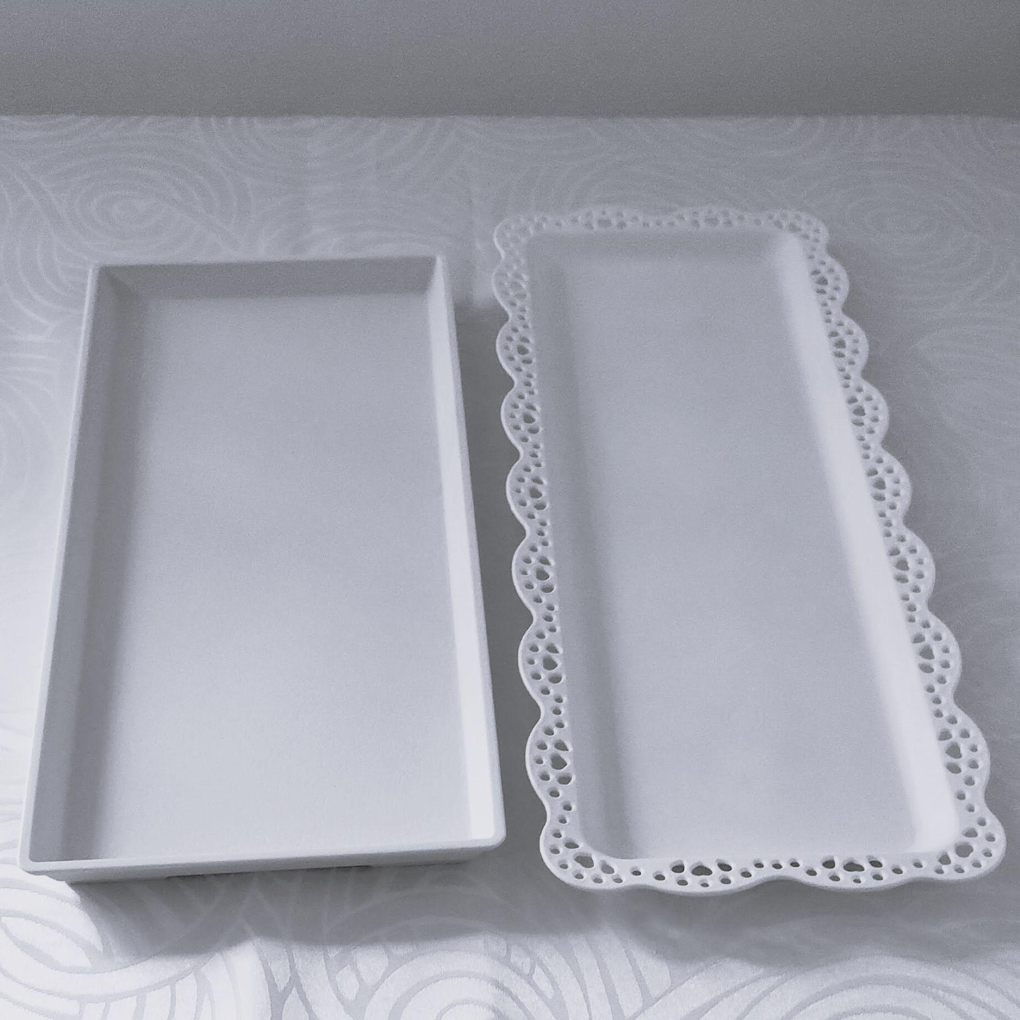 Set 9 Piezas Candy Bar (Porta Torta, Porta Cupcake, Bandeja, Canasto) - Blanco-5