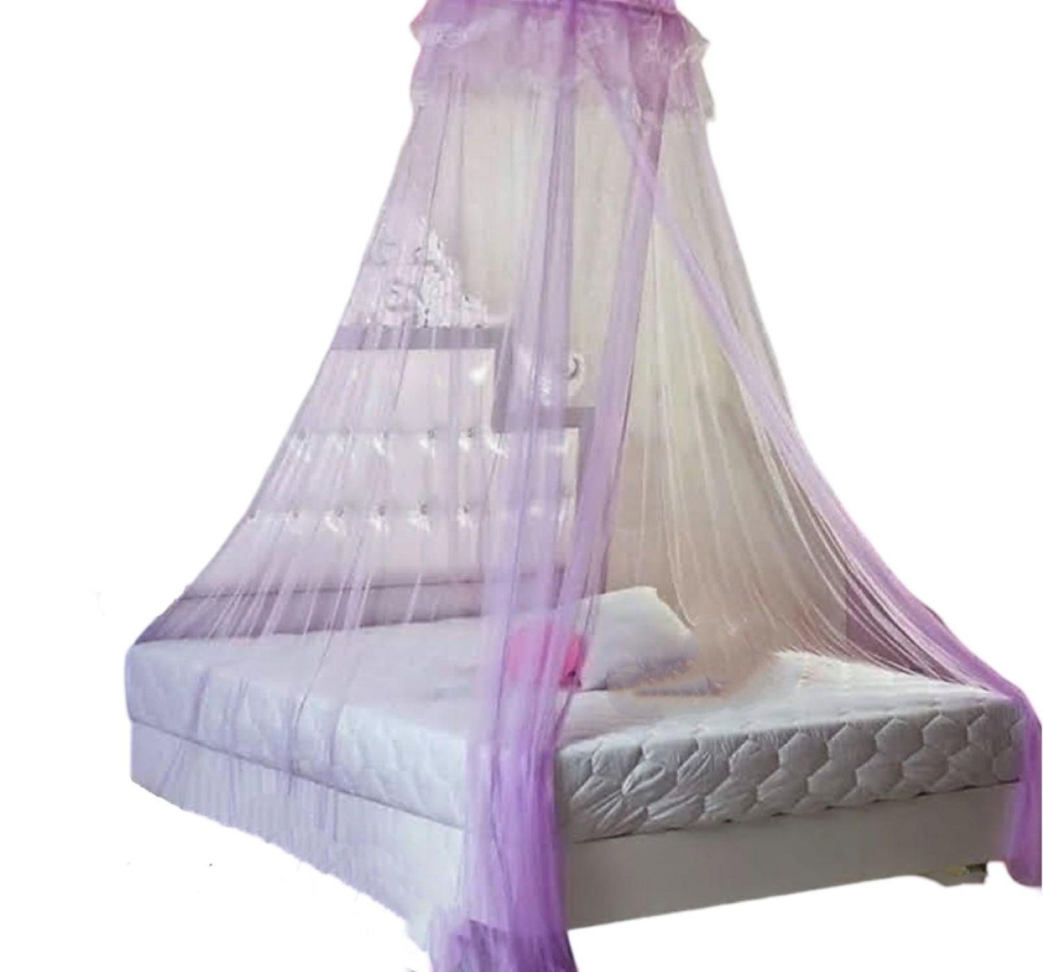 Malla Mosquitera Grande Abierta Para Cama 2 Plazas - Lila-1