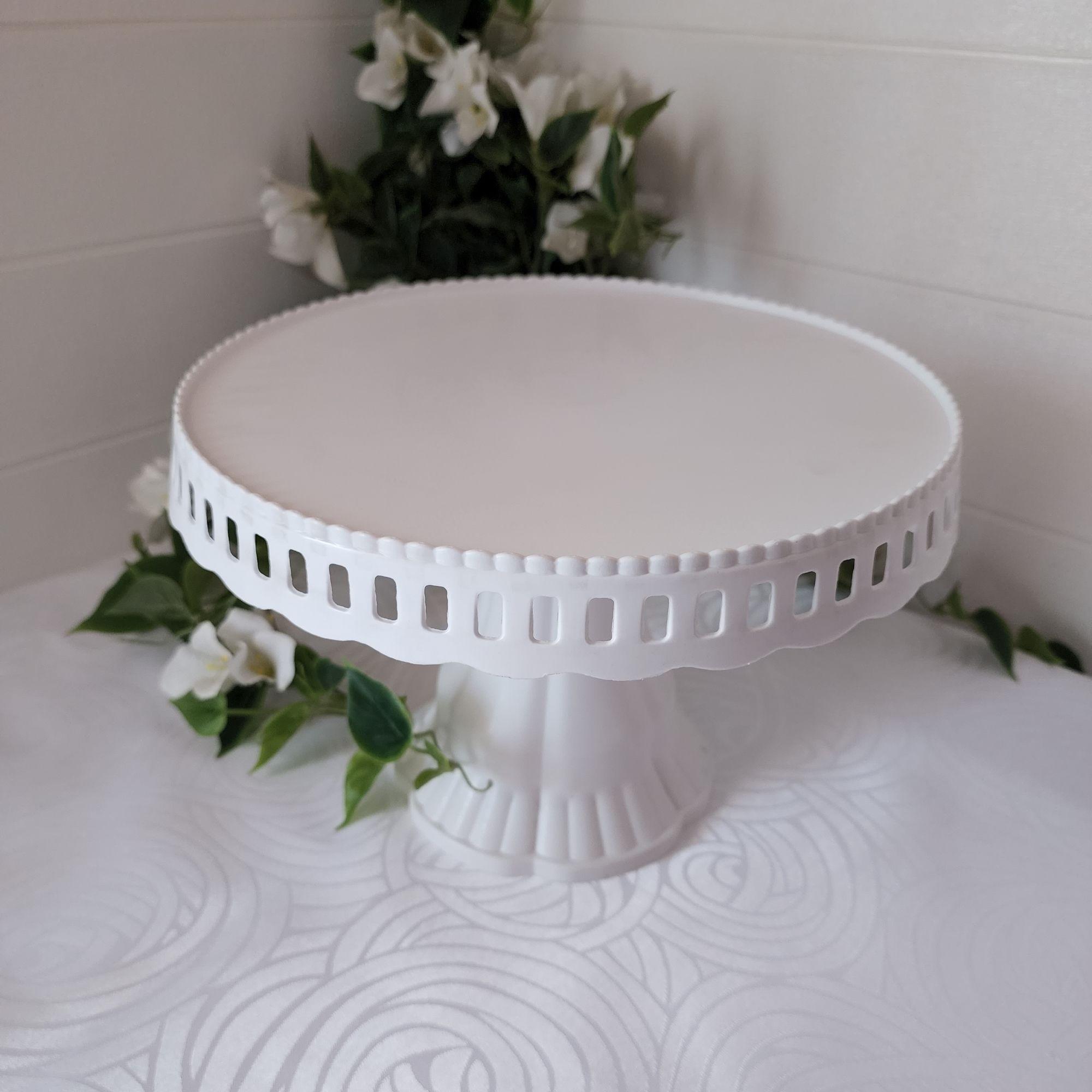 Porta Torta tipo Alzador Redondo 24cm - Blanco-1