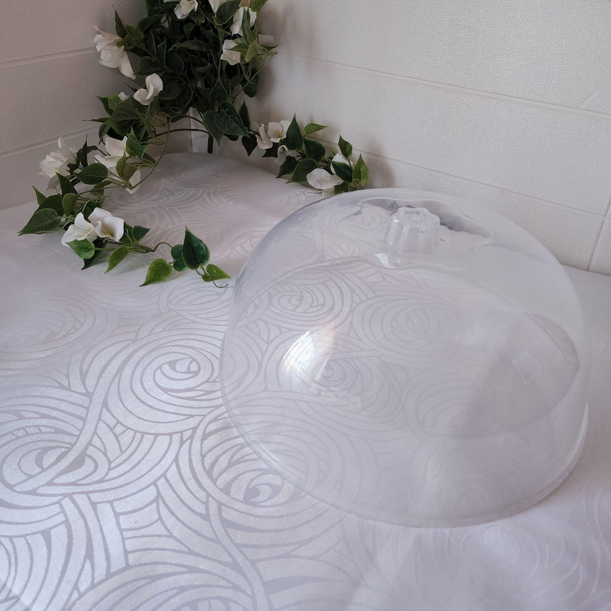 Porta Torta Redondo Grande Con Tapa 33cm - Blanco-2