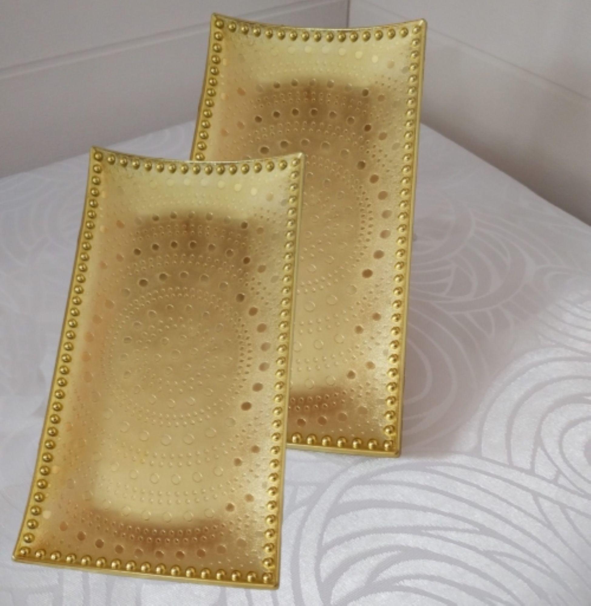 Set 4 Piezas Candy Bar (Alzador, Bandeja) - Dorado-3