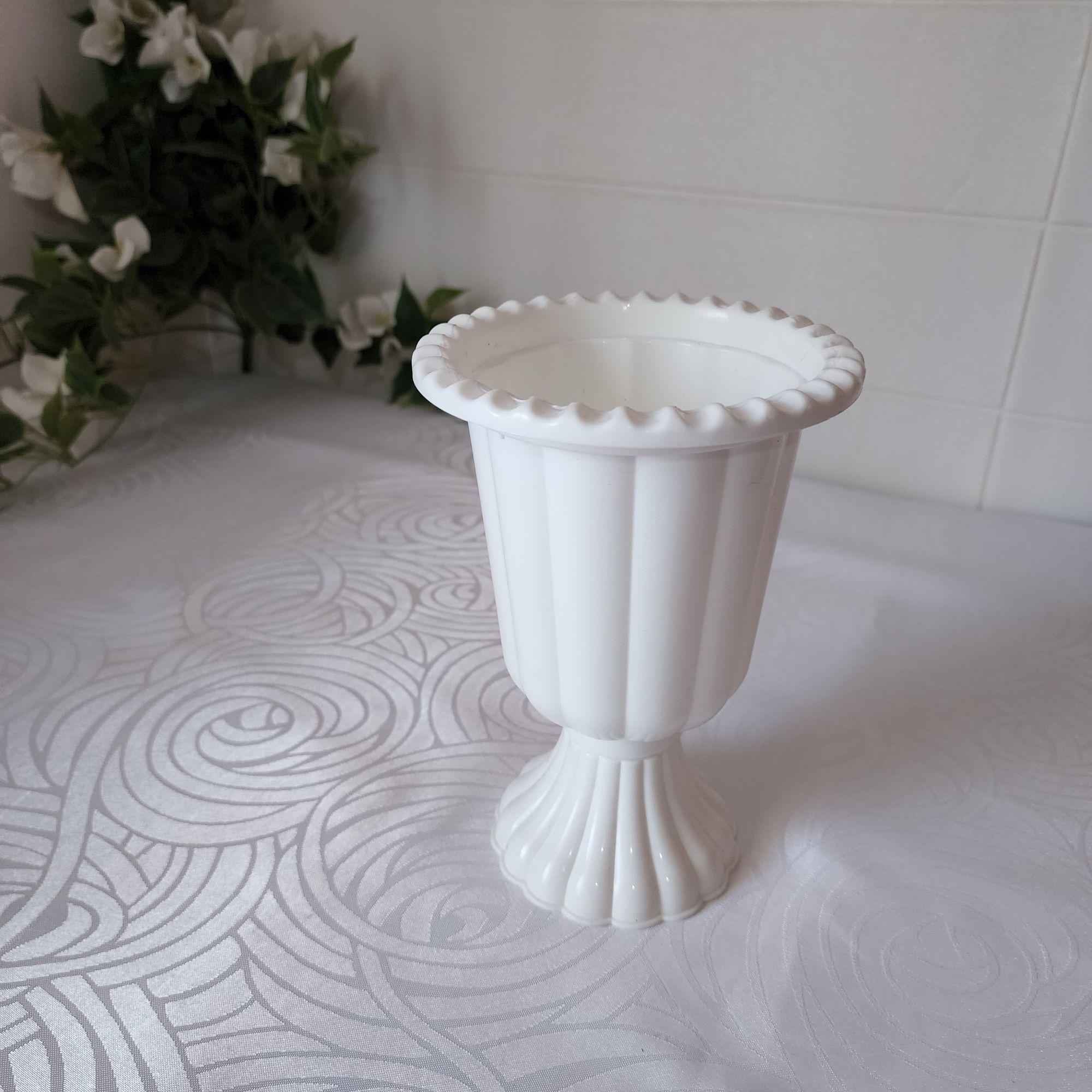 Set 6 Piezas Candy Bar (Porta Torta, Porta Cupcake, Bandeja, Florero) - Blanco-5