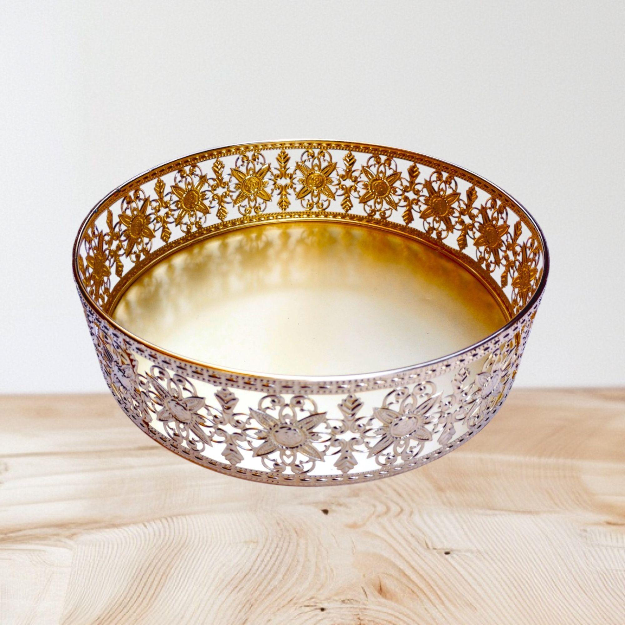 Elegante Organizador tipo Cofre - Metal - 20cm Diá-2