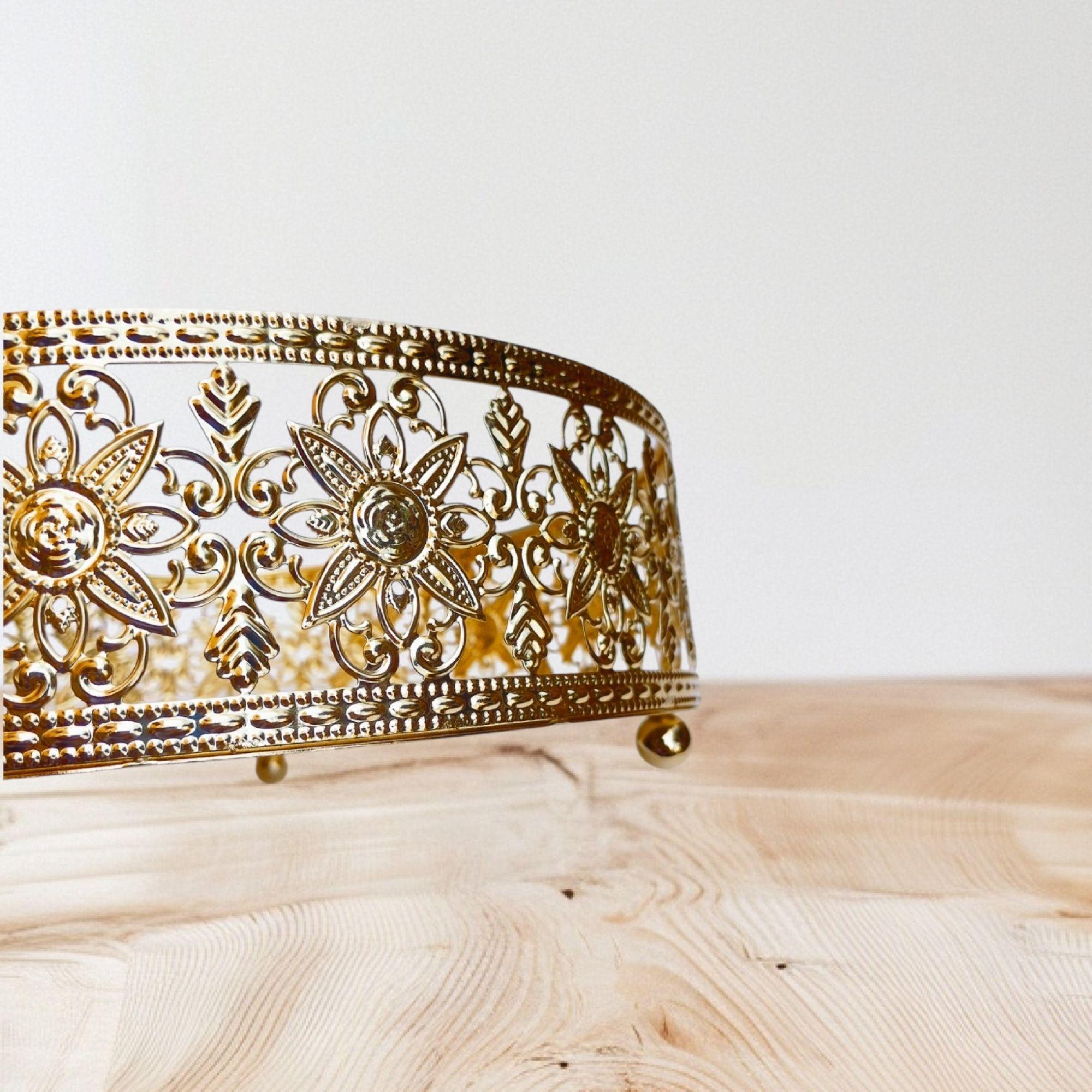 Elegante Organizador tipo Cofre - Metal - 20cm Diá-4