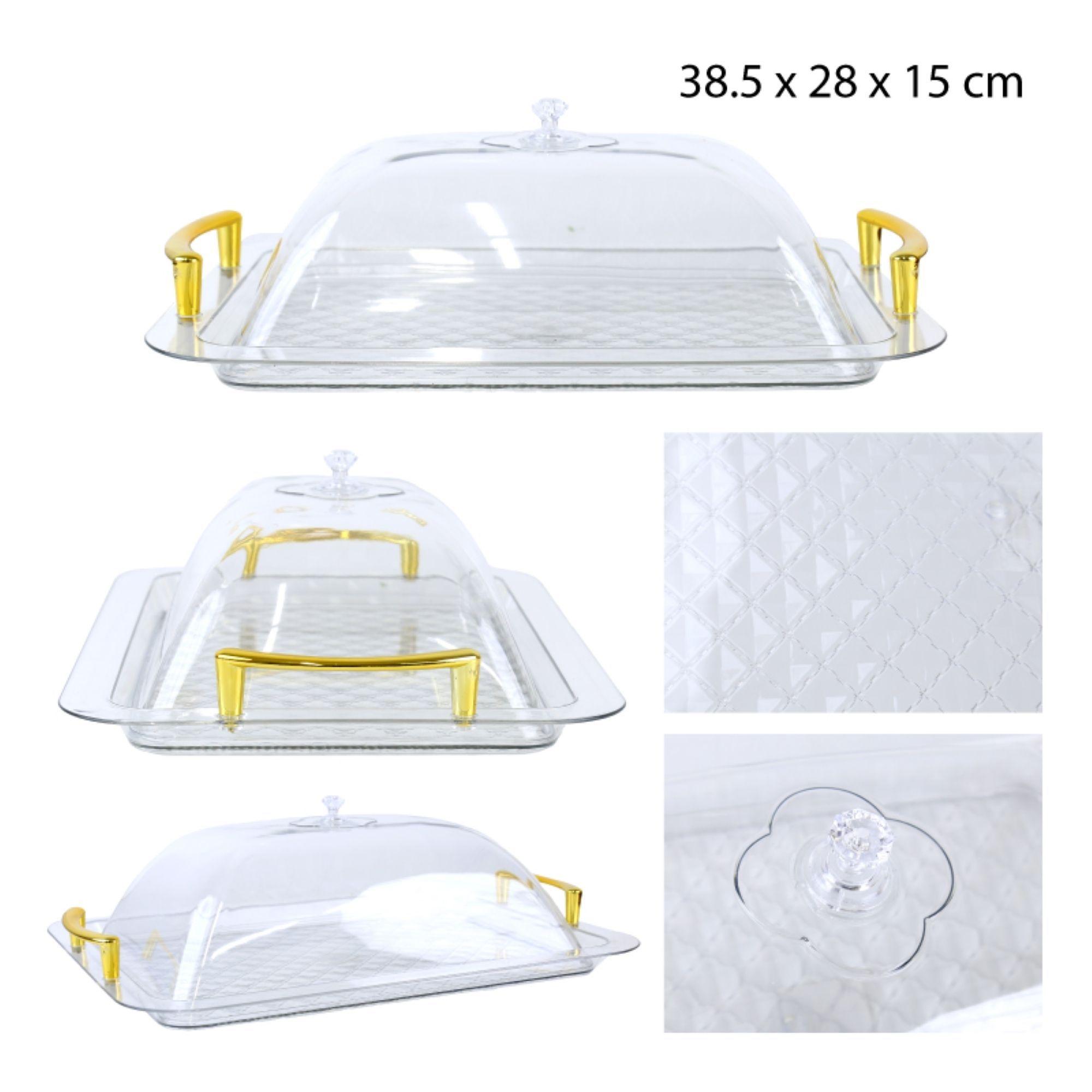 Bandeja Rectangular con Tapa - Transparente-5
