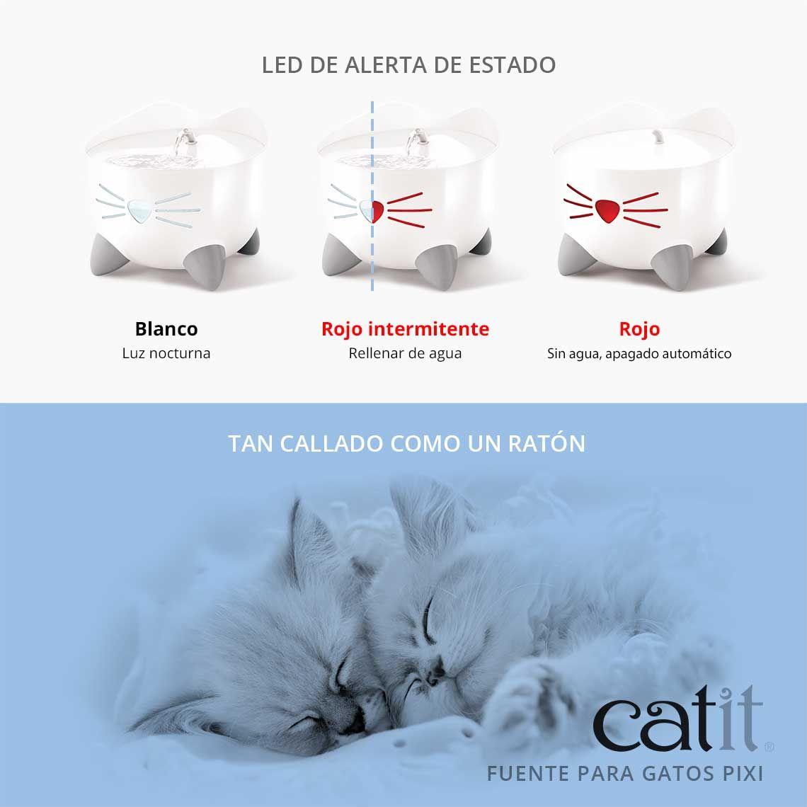 Catit Pixi Fuente Bebedera Para Gato 2.5lts, Color Blanco-1