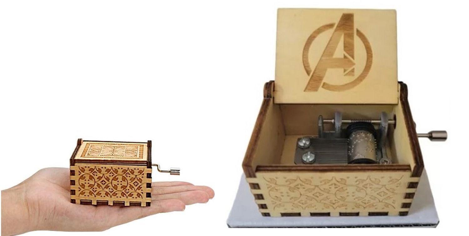THE AVENGERS caja musical con manivela-3