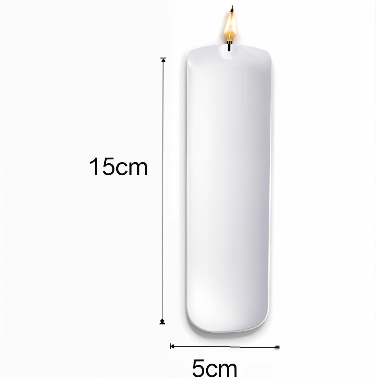 Pack de velones cirios blanco 15 x 5 cm-2