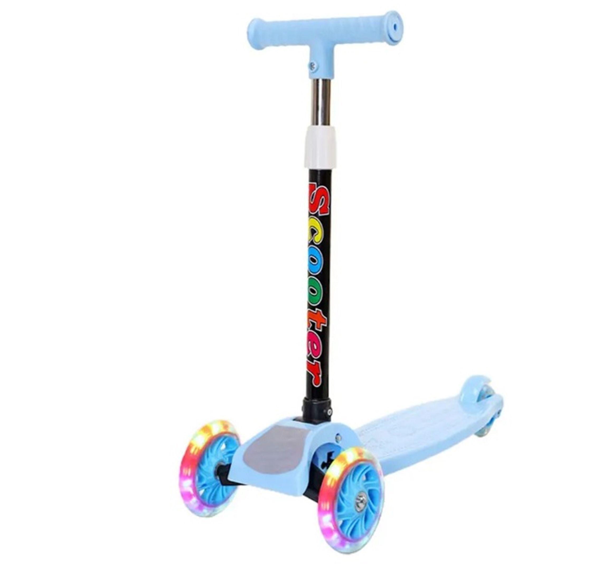 SCOOTER PATINETA PLEGABLE PARA NIÑOS CELESTE.-0