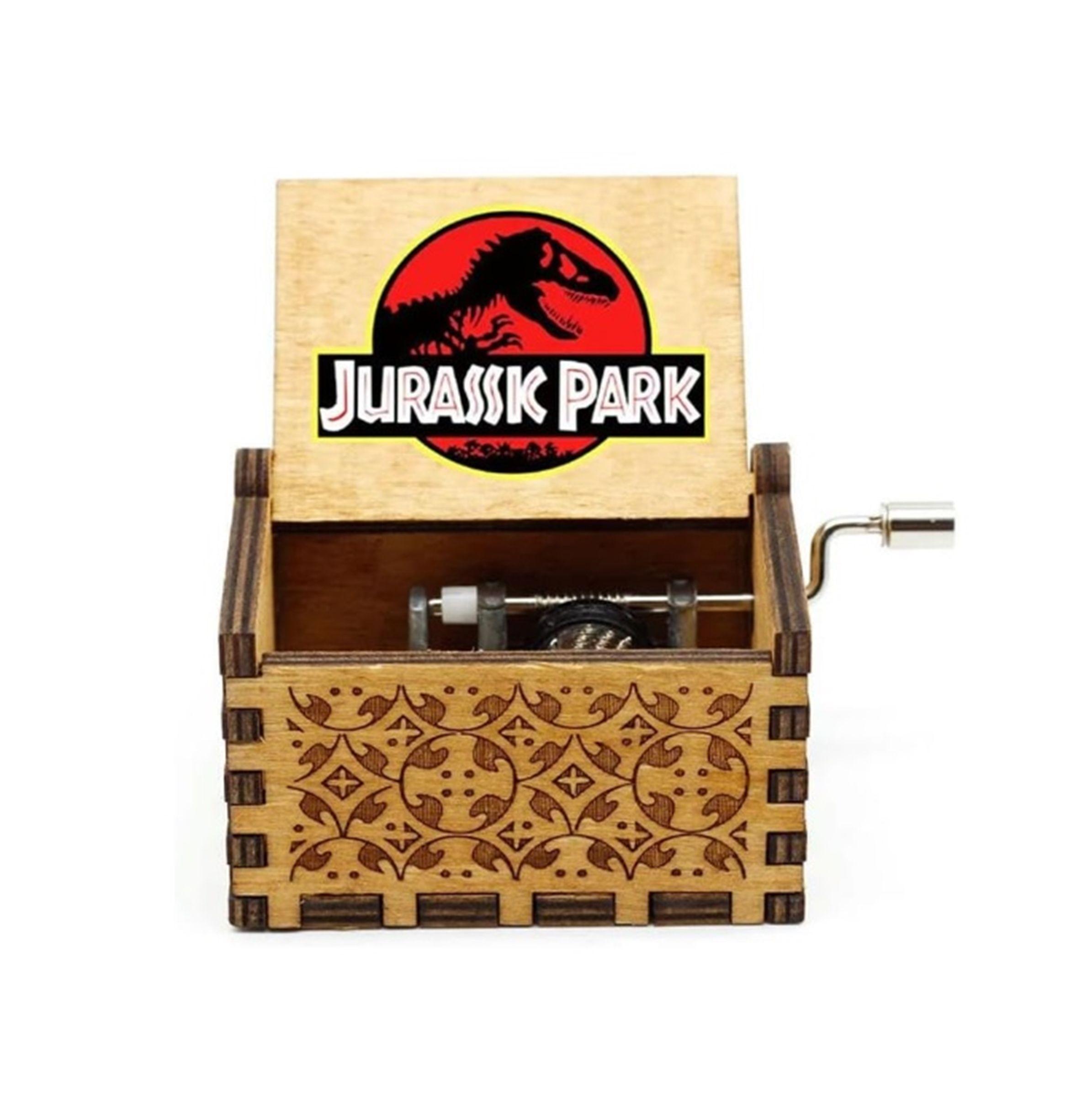 JURASSIC PARK caja musical con manivela-0