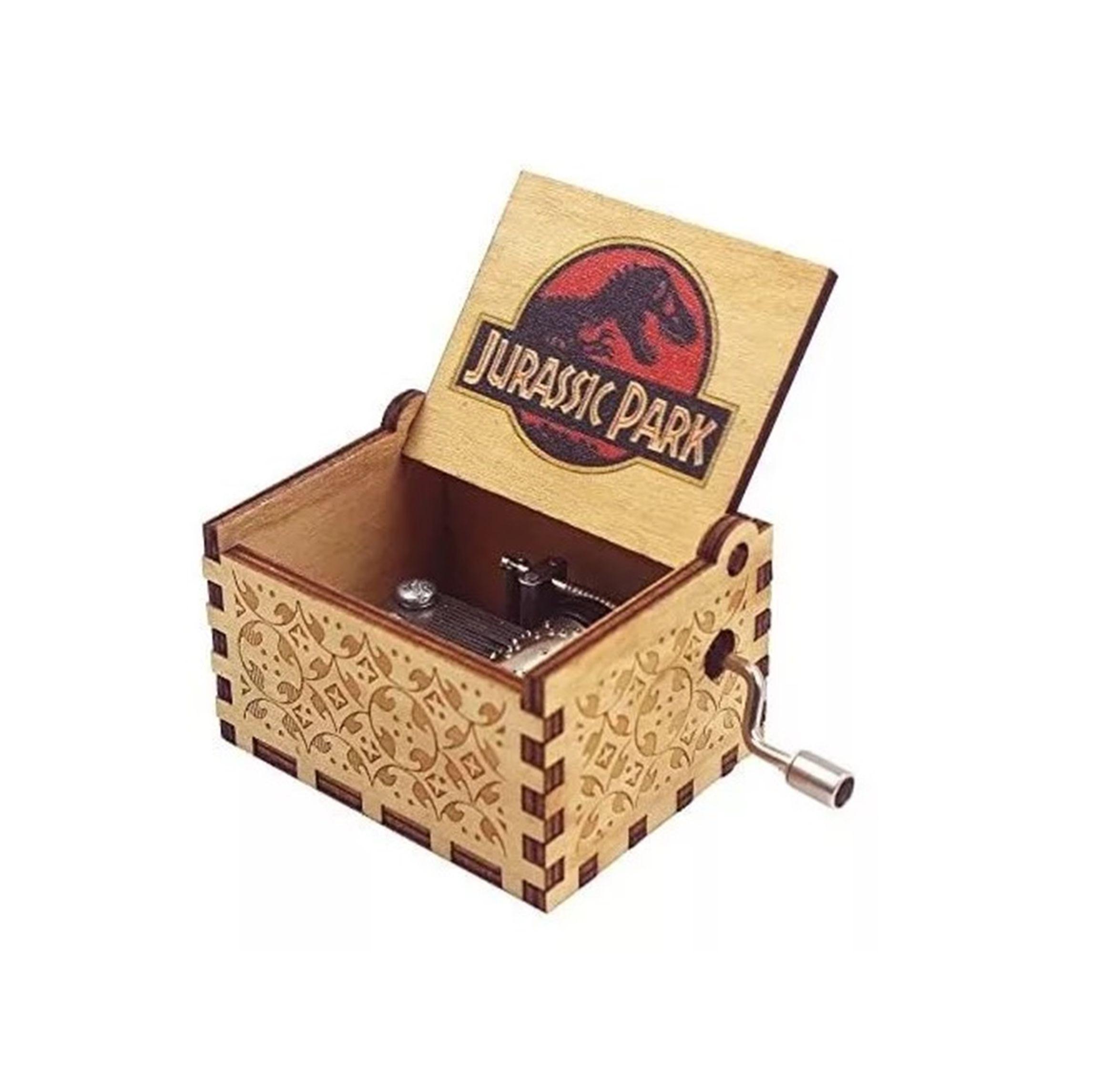 JURASSIC PARK caja musical con manivela-1