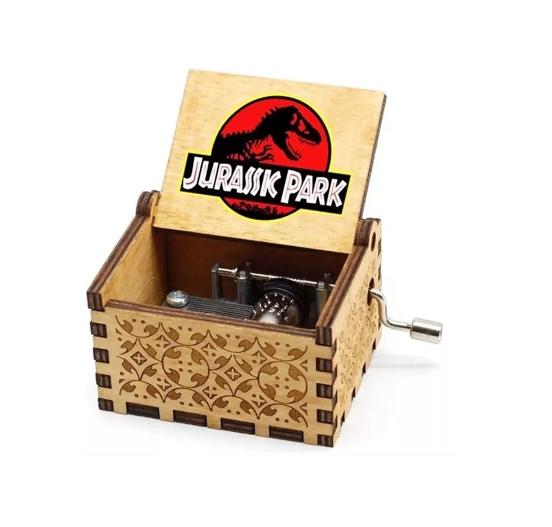 JURASSIC PARK caja musical con manivela-3